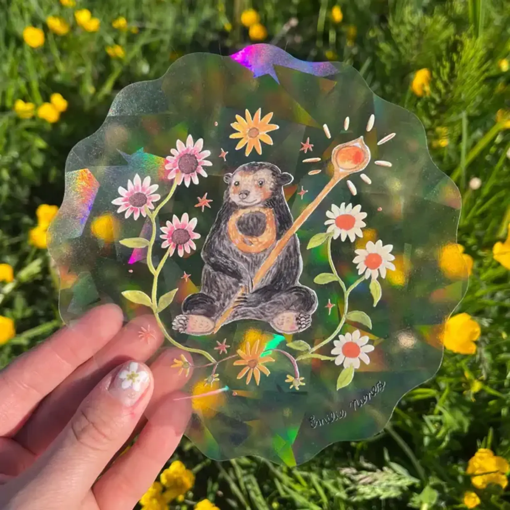 Emelie Nunez Art Suncatcher - Sun Bear