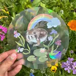 Emelie Nunez Art Suncatcher - Grumpy Rain Frog
