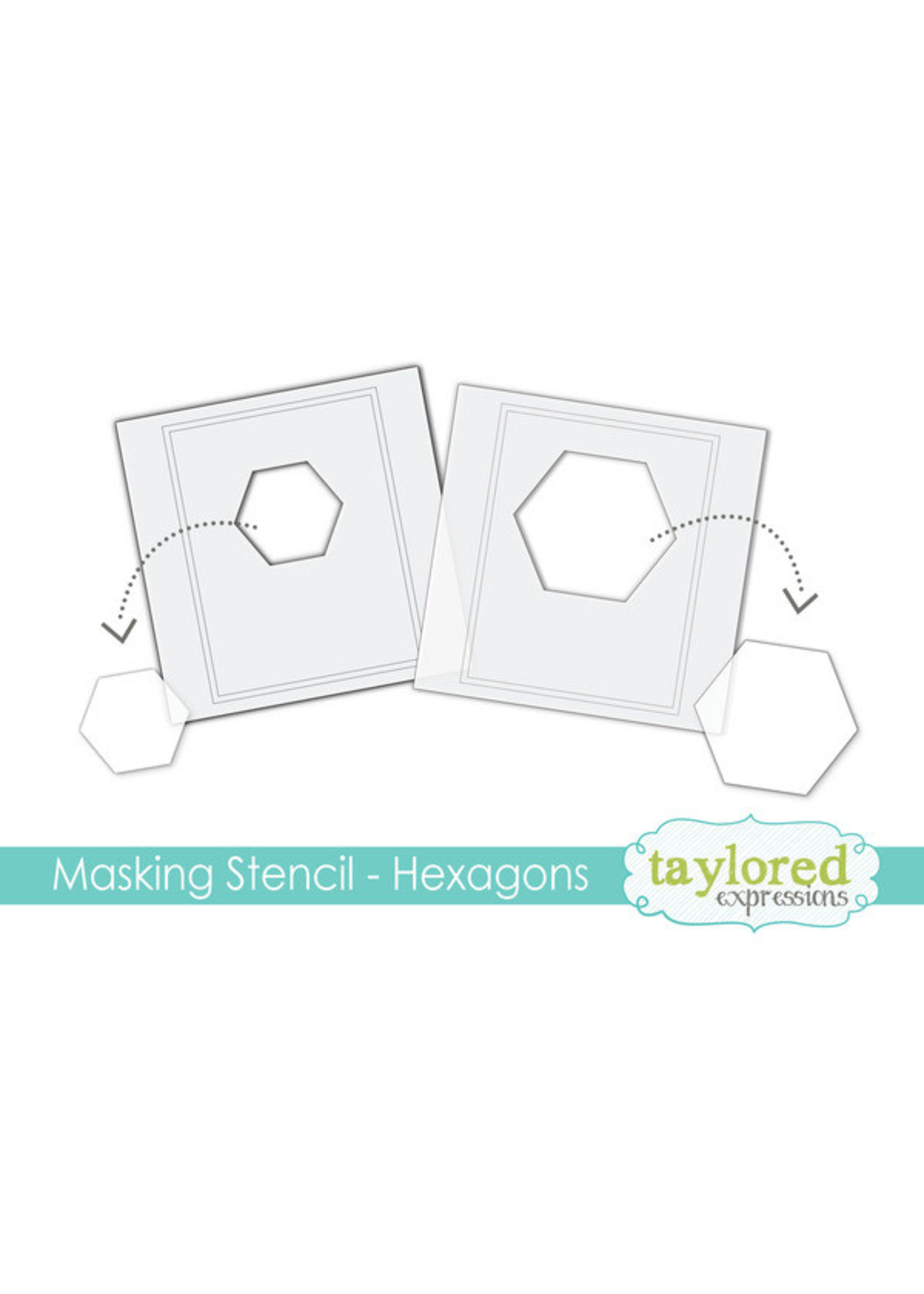 TAYLORED EXPRESSIONS MASKING STENCIL HEXAGONS