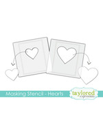 TAYLORED EXPRESSIONS Designer Masking Stencil, Hearts