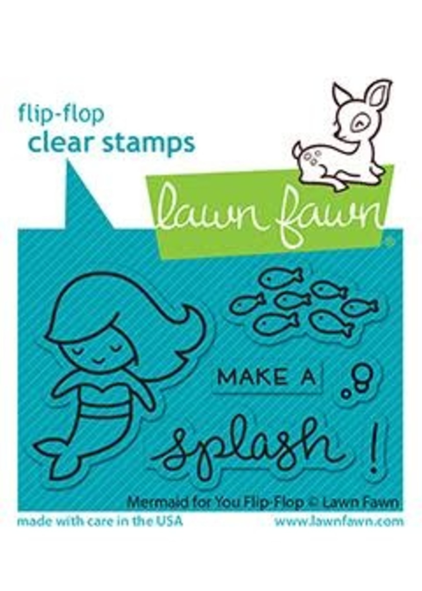 LAWN FAWN Mermaid for You Flip Flop stamps