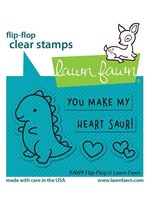 LAWN FAWN RAWR Flip Flop Stamps