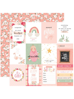 ECHO PARK PAPER COMPANY Welcome Baby Girl 3x4 journaling cards