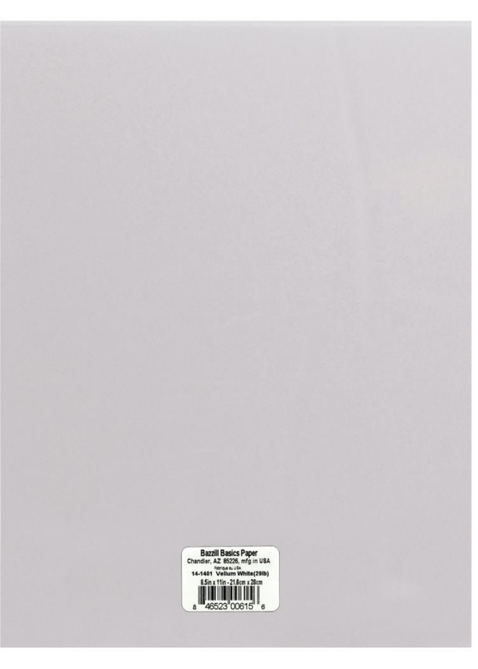 AMERICAN CRAFTS/BAZZILL BASICS 8.5 x 11 Vellum white 29 lb