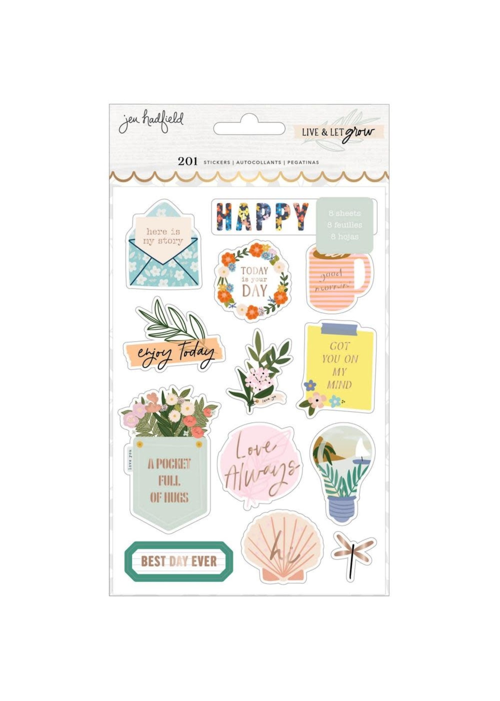 AMERICAN CRAFTS Live & Let Grow Sticker Book