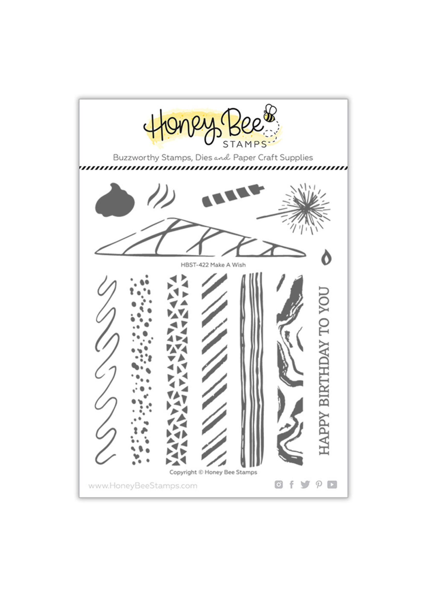 Honey Bee Stamps Make A Wish Stamp