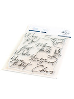 PINKFRESH STUDIO Modern Script Sentiments Stamps