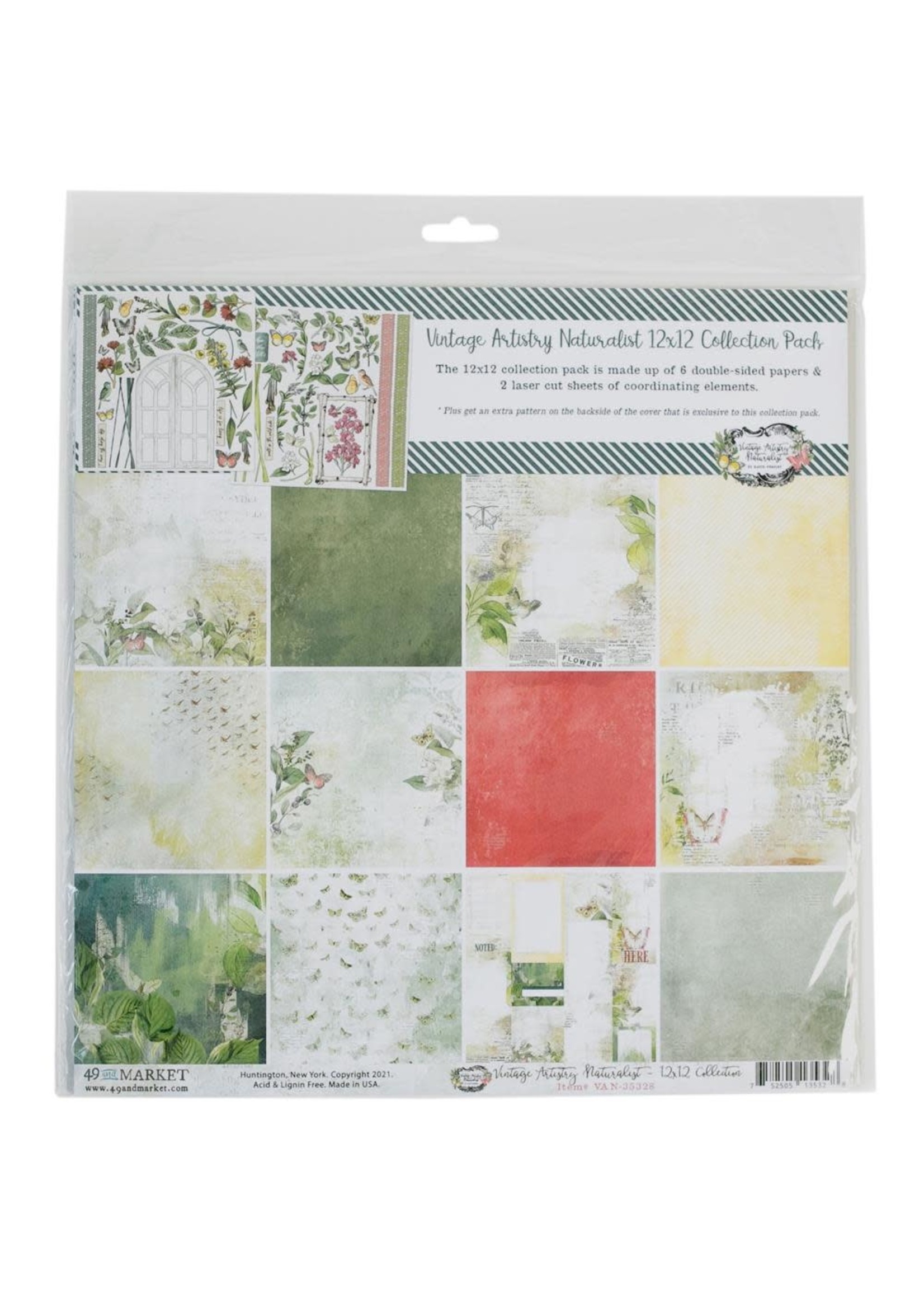 49 AND MARKET Vintage Artistry Naturalist 12x12 Collection Pack