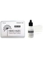 Hero Arts Unicorn White Pigment Ink Pad and Reinker Bundle