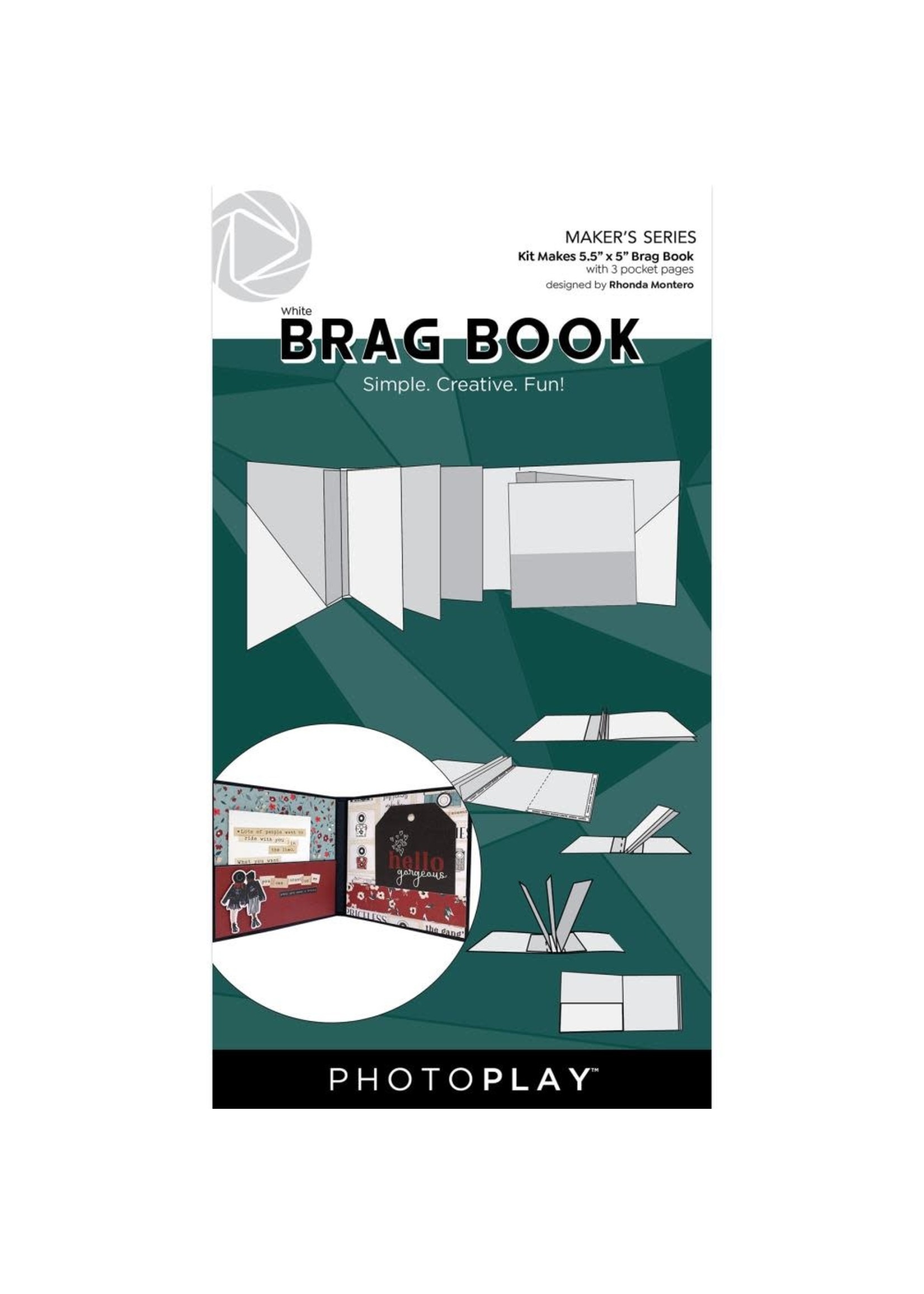 PHOTOPLAY White Brag Book 5.5 x 5