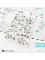 Mama Elephant Ice Fishing stamps