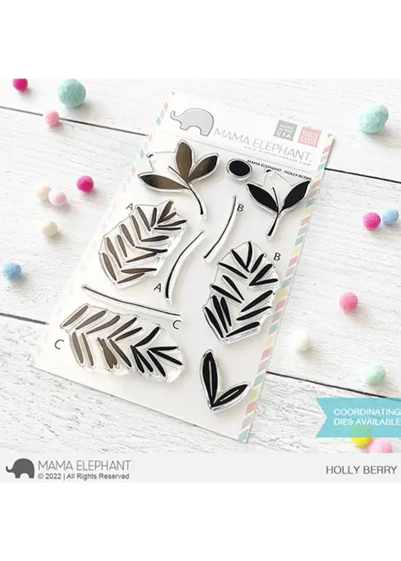 Mama Elephant HOLLY BERRY Stamp & Die