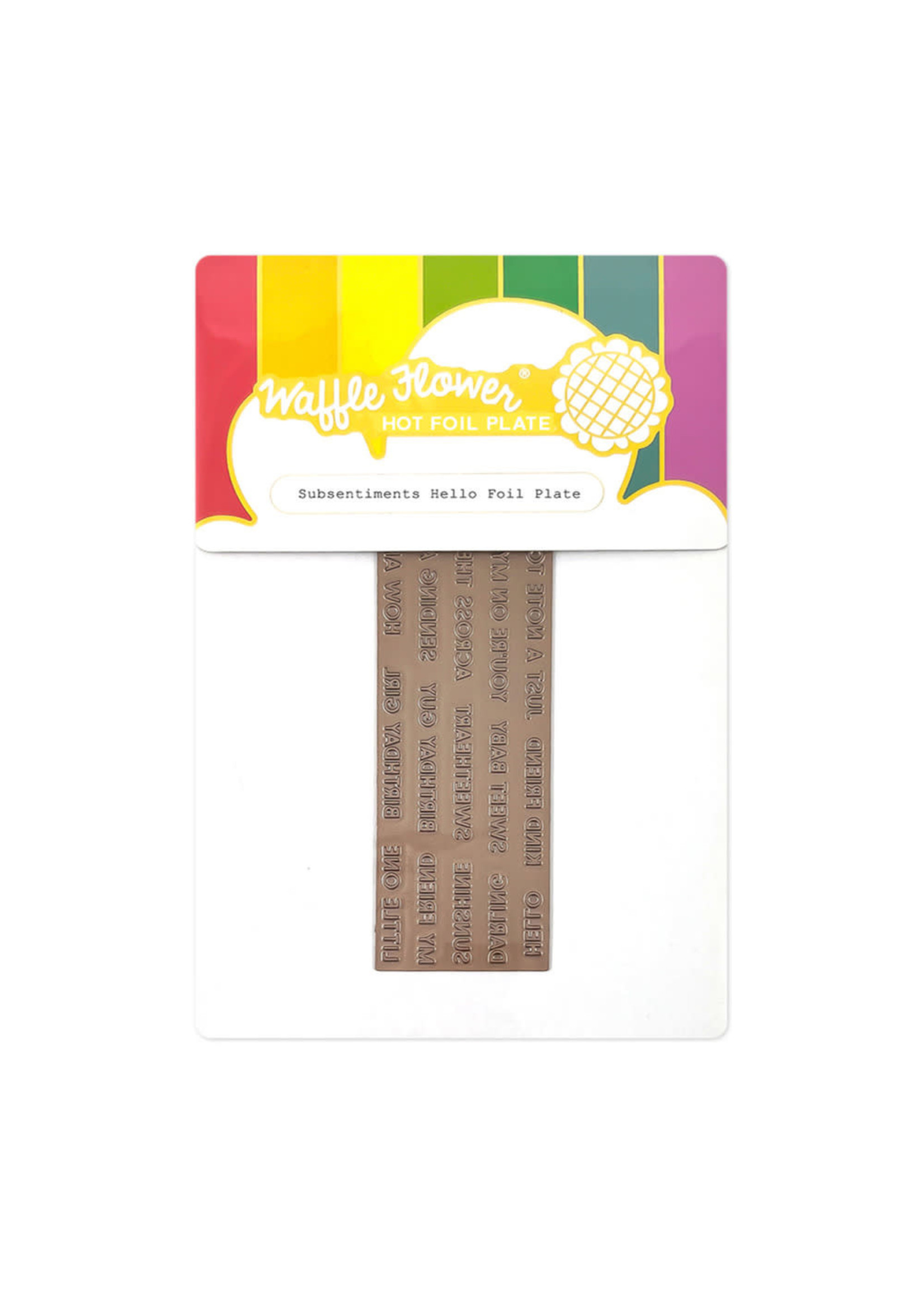 WAFFLE FLOWER CRAFTS Subsentiments Hot Foil Plate and Die