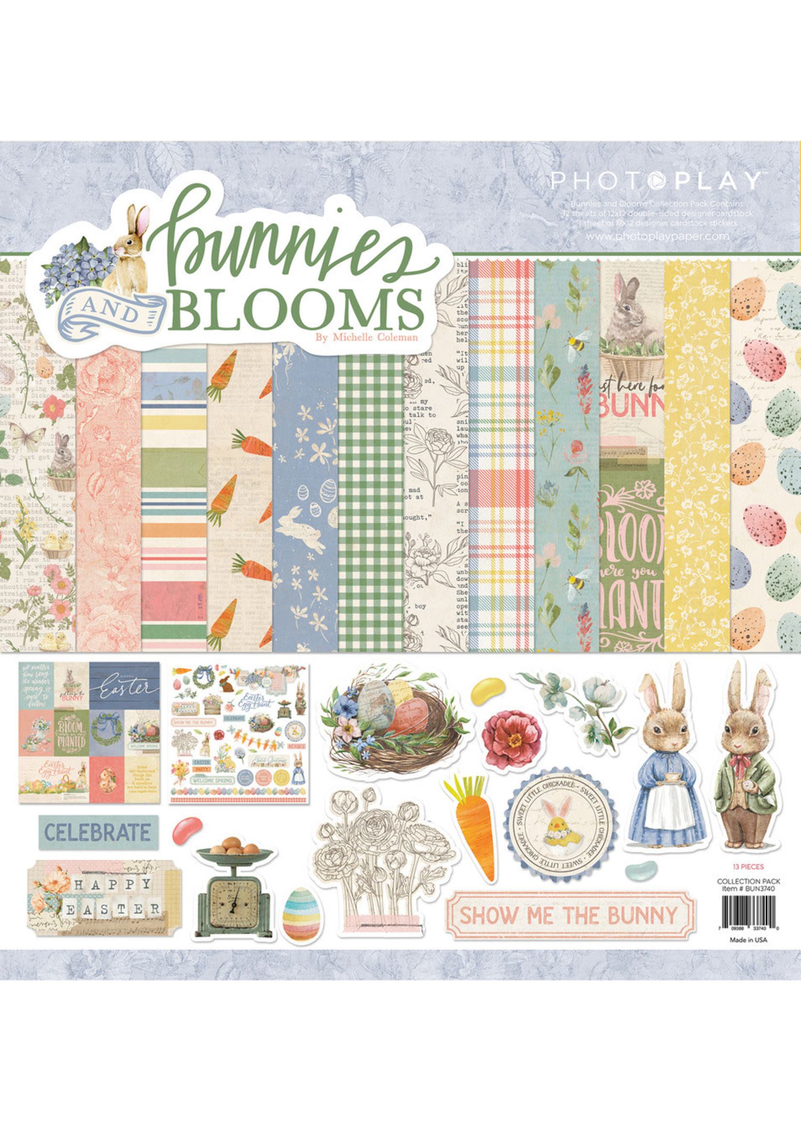 PHOTOPLAY Bunnies and Blooms 12x12 Collection Pack
