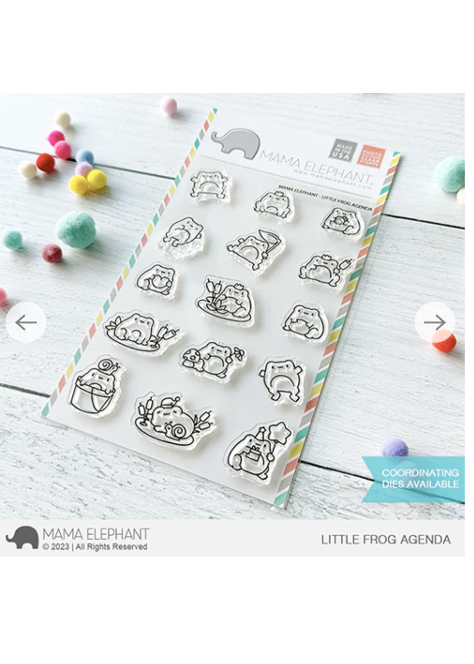 Mama Elephant Little Frog Agenda stamps