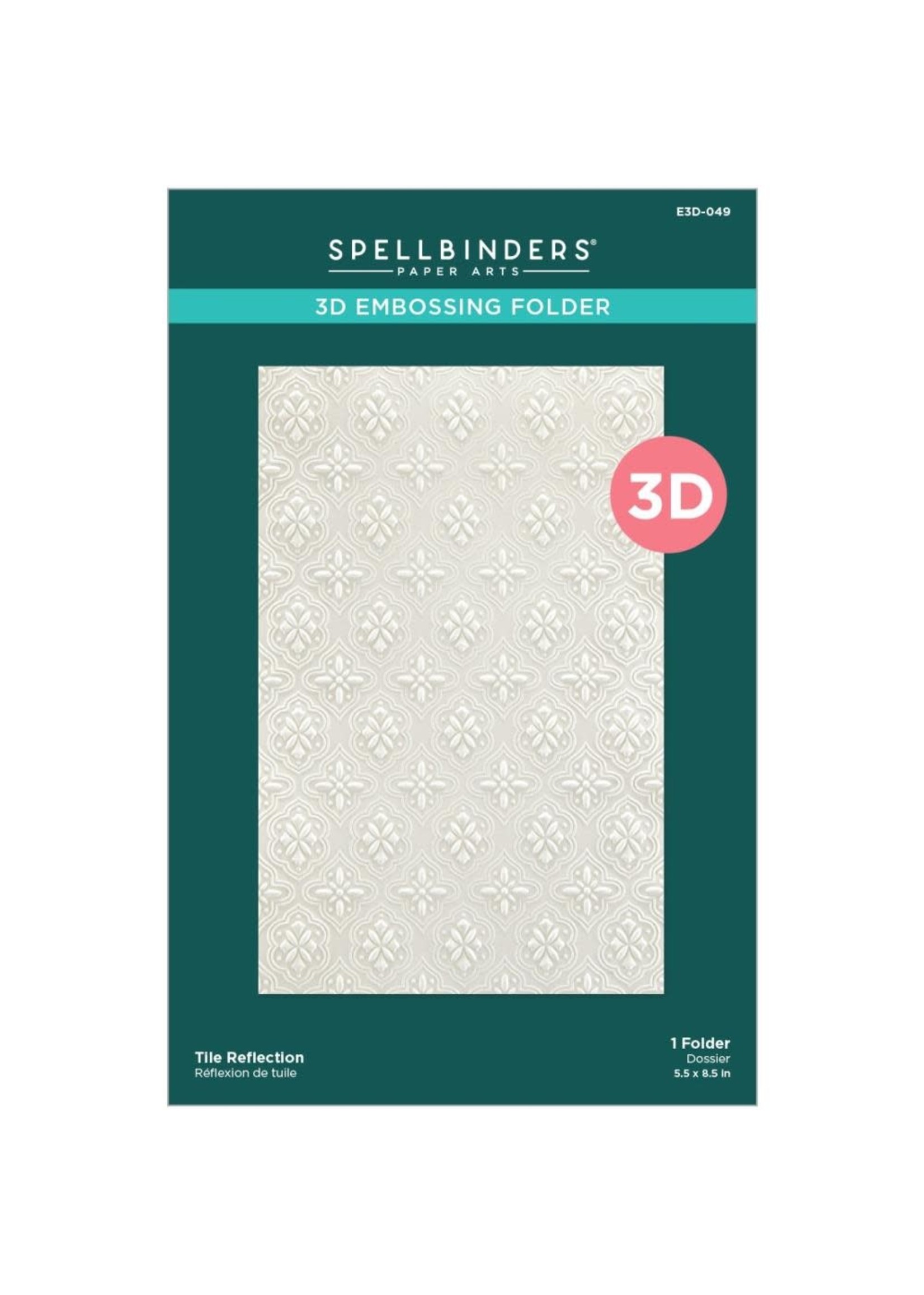 SPELLBINDERS PAPERCRAFTS, INC Embossing Folder 3D Tile Reflection