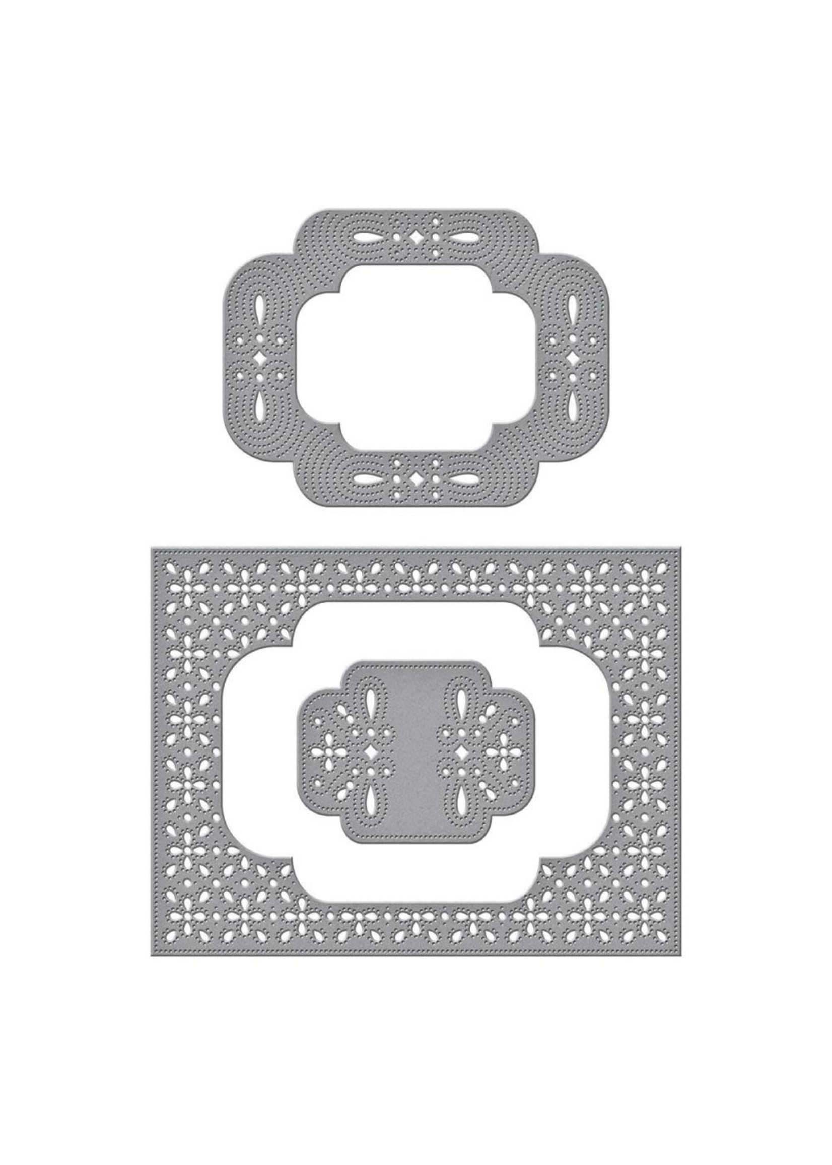 SPELLBINDERS PAPERCRAFTS, INC Scrolled Punch & Pierce Plate-Four Petal