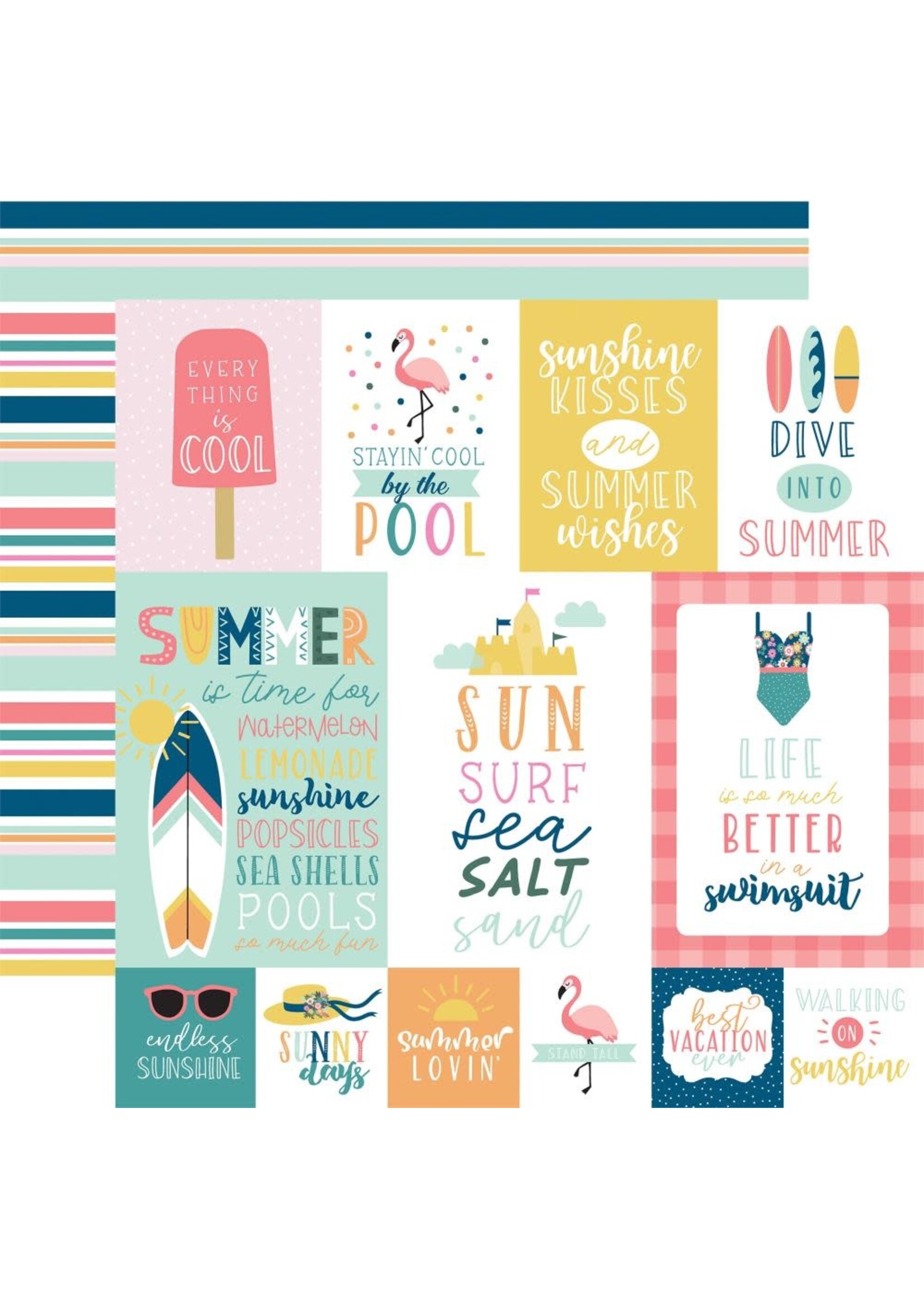 ECHO PARK PAPER COMPANY Pool Party Multi Journaling Cards