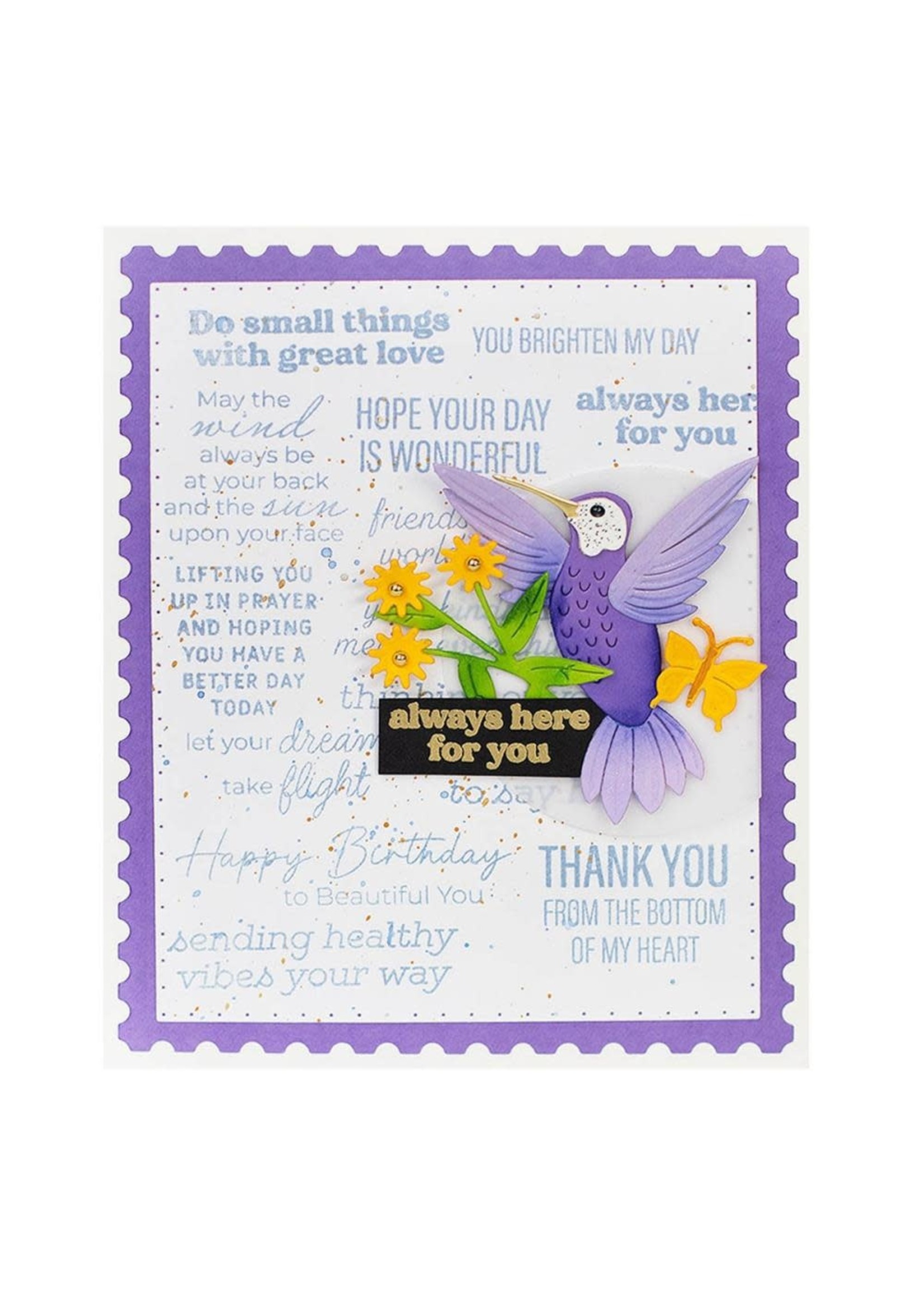 SPELLBINDERS PAPERCRAFTS, INC Hummingbird Sentiment Stamps