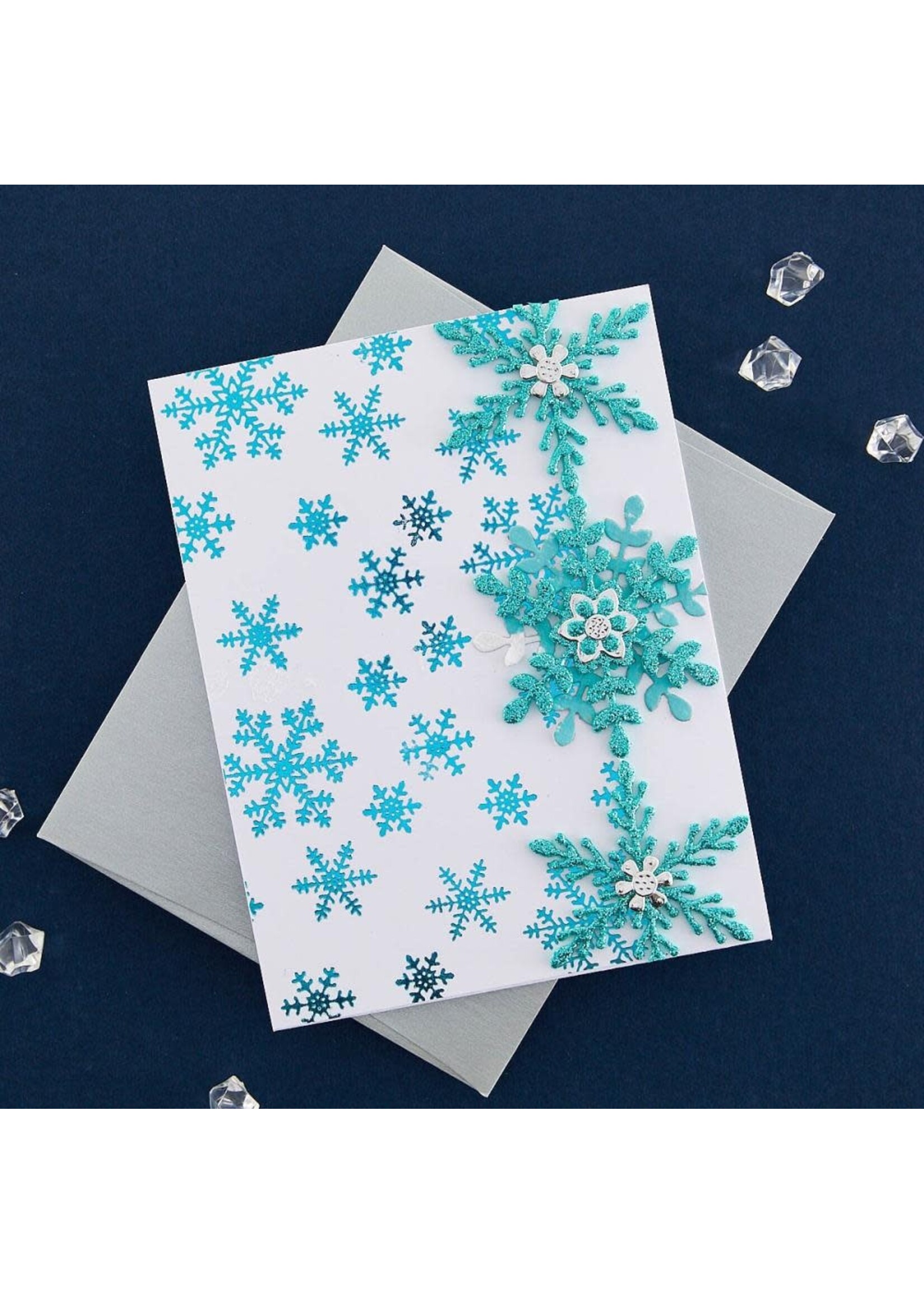 SPELLBINDERS PAPERCRAFTS, INC Hot Foil Plate - Glimmering Snowflakes