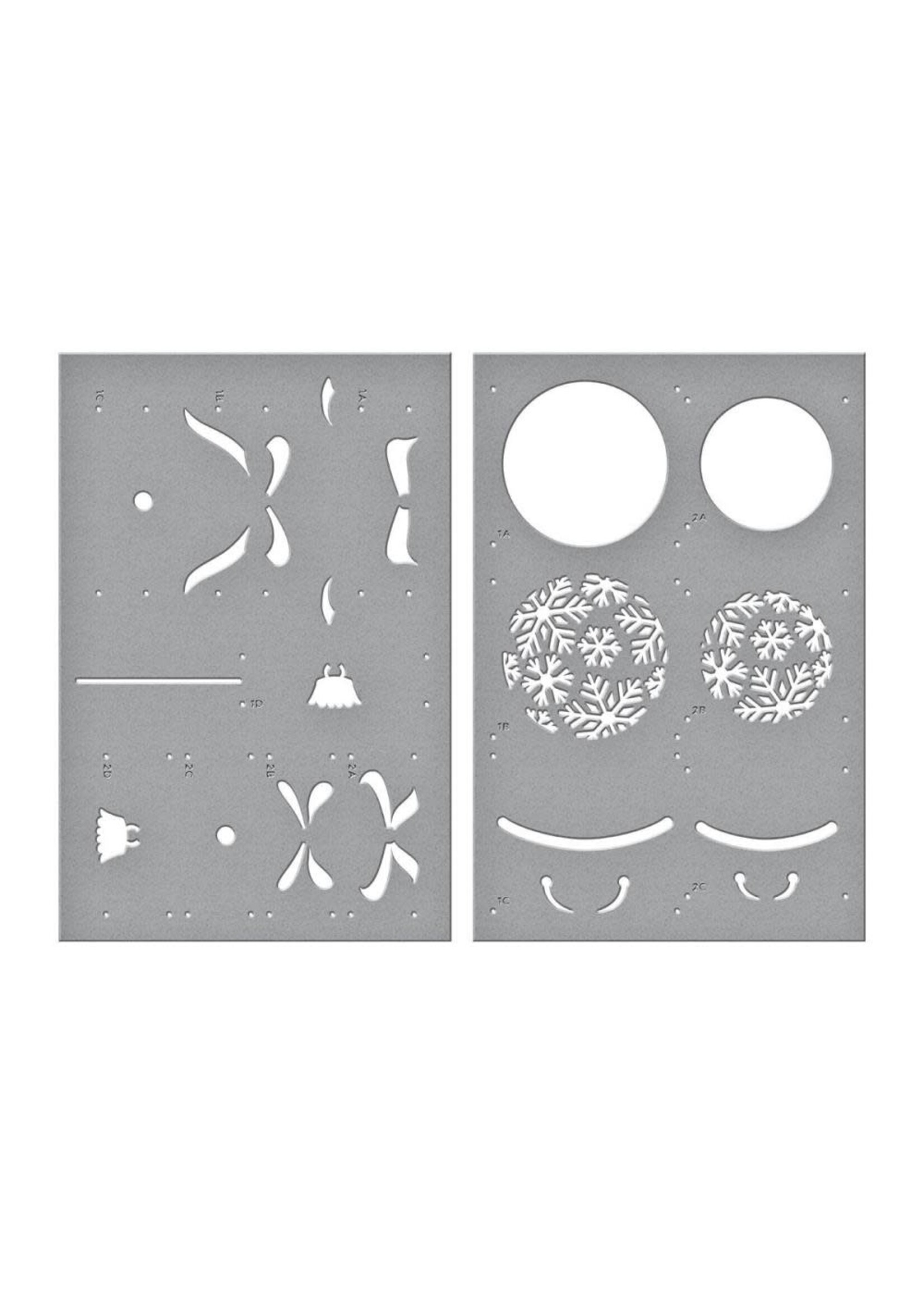 SPELLBINDERS PAPERCRAFTS, INC Snowflakes Ornament Stencil