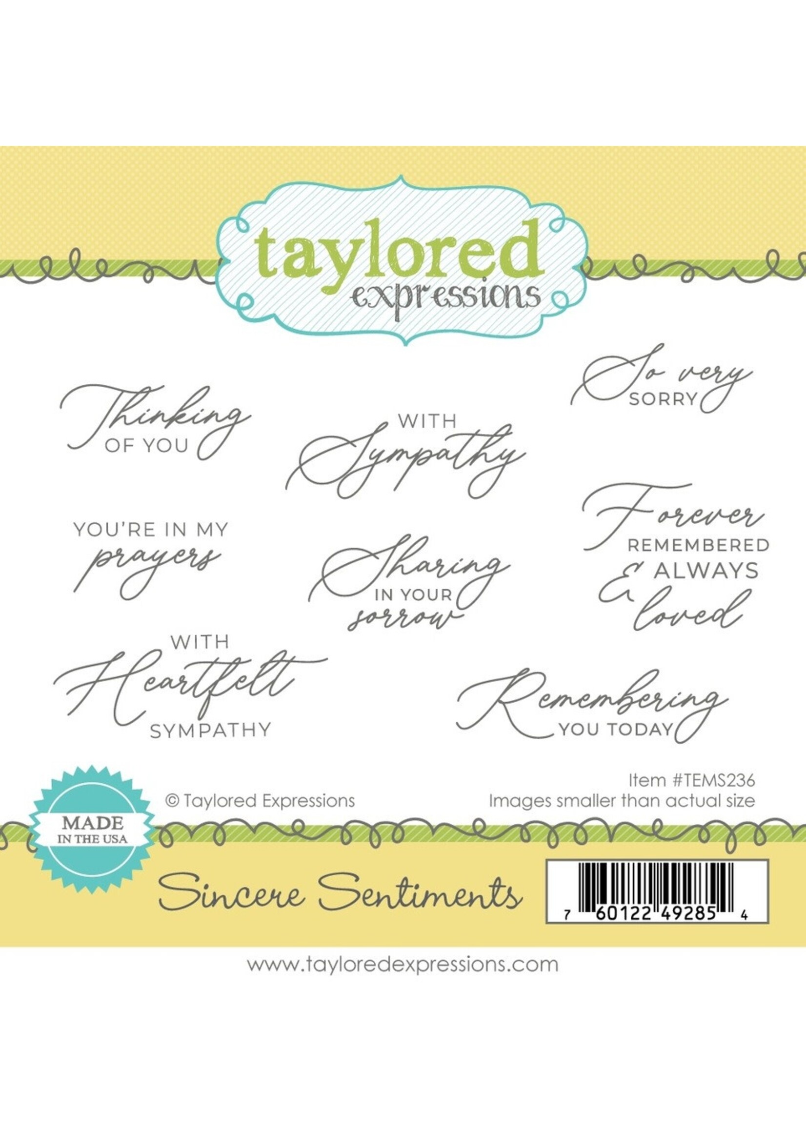 TAYLORED EXPRESSIONS Sincere Sentiments