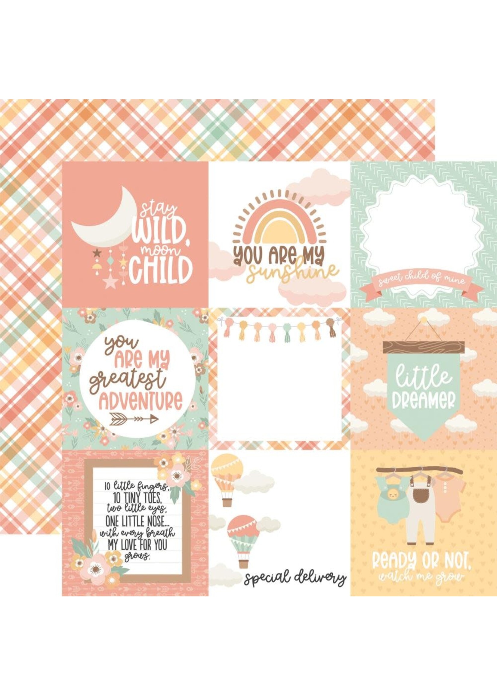 ECHO PARK PAPER COMPANY Our Baby Girl - 4x4 Journaling Cards