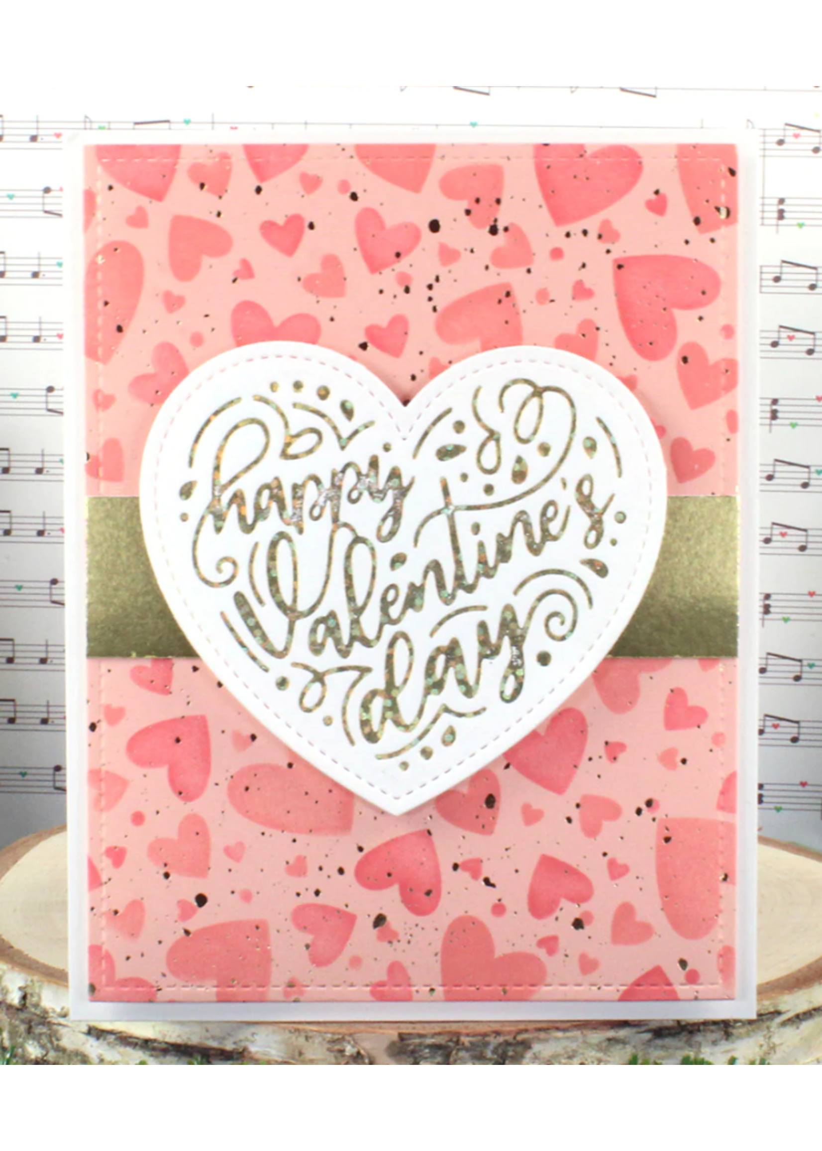 LAWN FAWN Hot foil Happy Valentine's Day