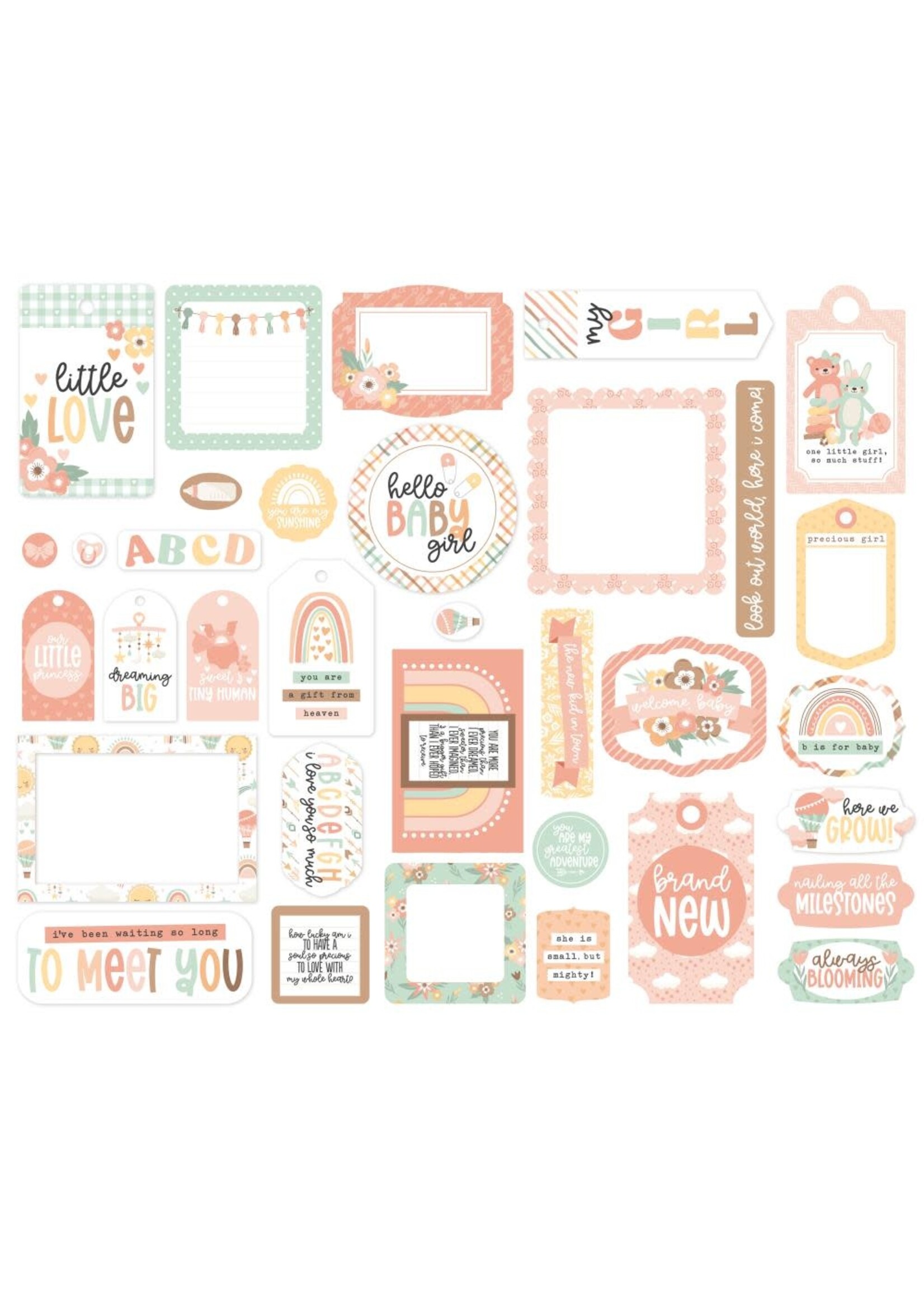 ECHO PARK PAPER COMPANY Our Baby Girl - Frames & Tags