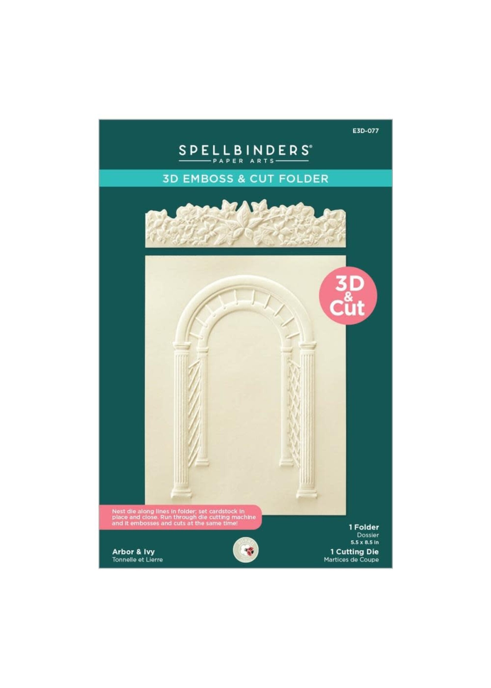 SPELLBINDERS PAPERCRAFTS, INC Arbor & Ivy 3D Emboss & Cut Folder