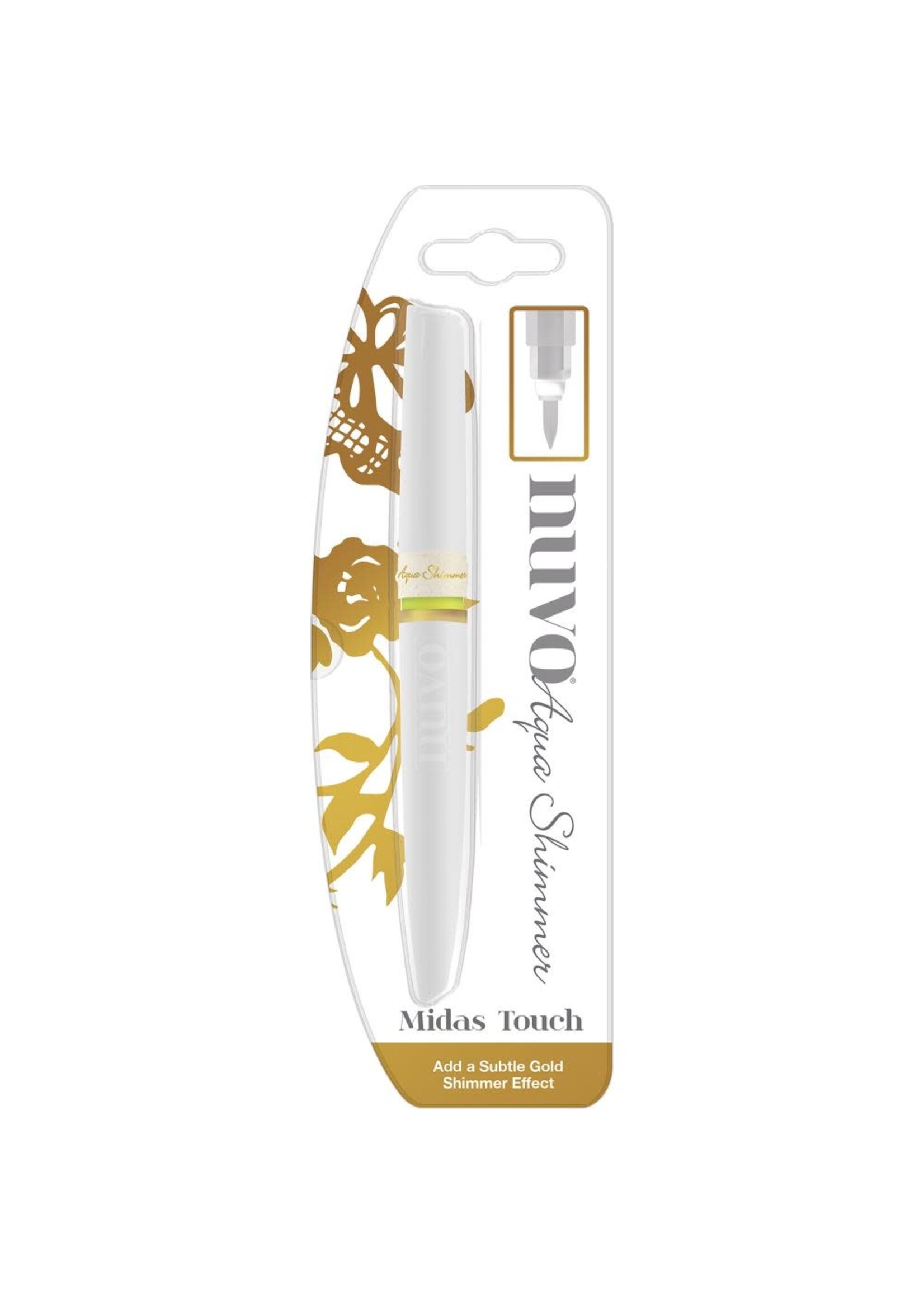 Nuvo Aqua Shimmer Gloss Pen 1/pkg, Midas Touch (Gold)