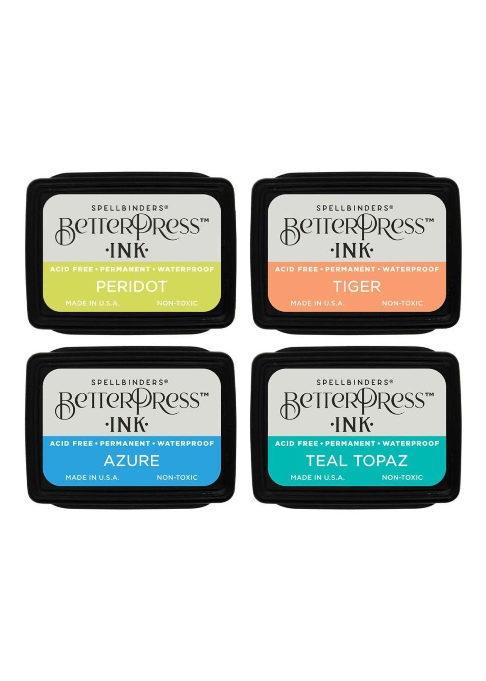 SPELLBINDERS PAPERCRAFTS, INC BetterPress Ink Tropical Tones Mini 4-Pack Set