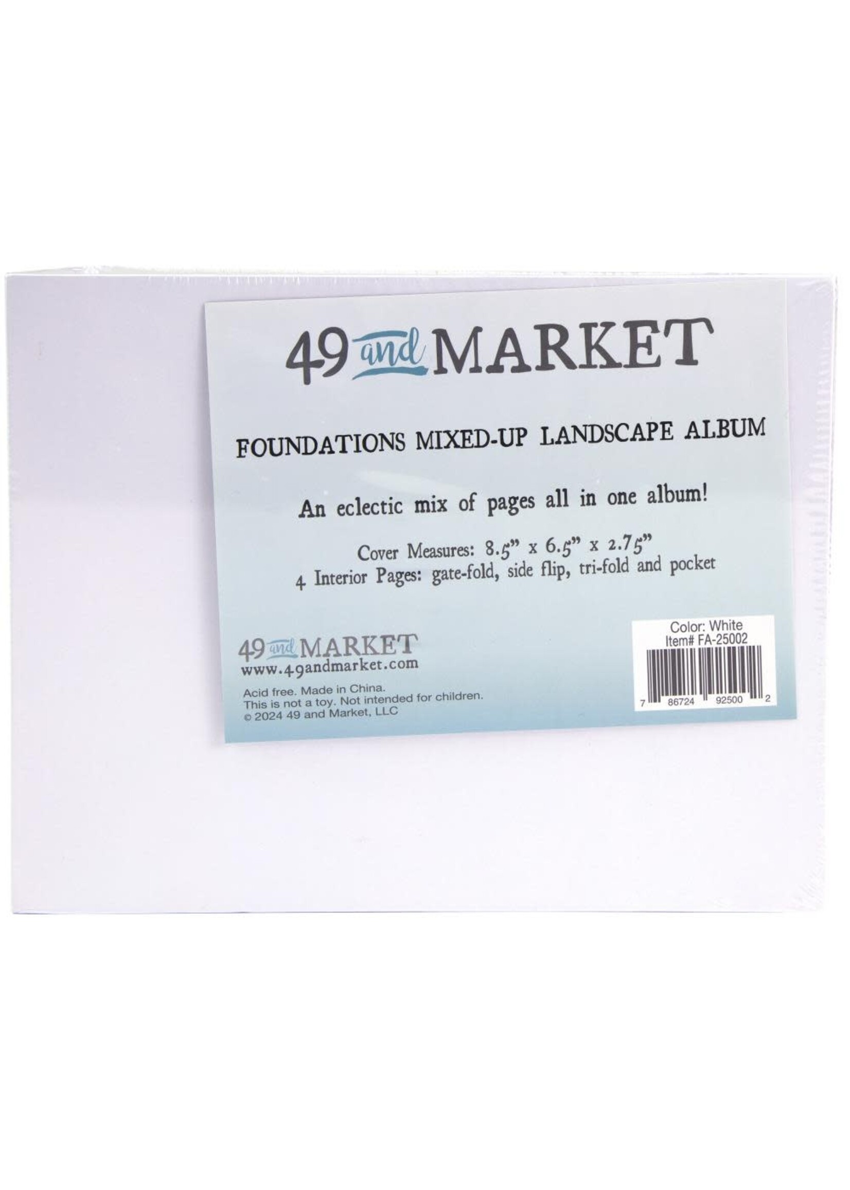 49 AND MARKET Foundations Mixed Up Landscape Album in White