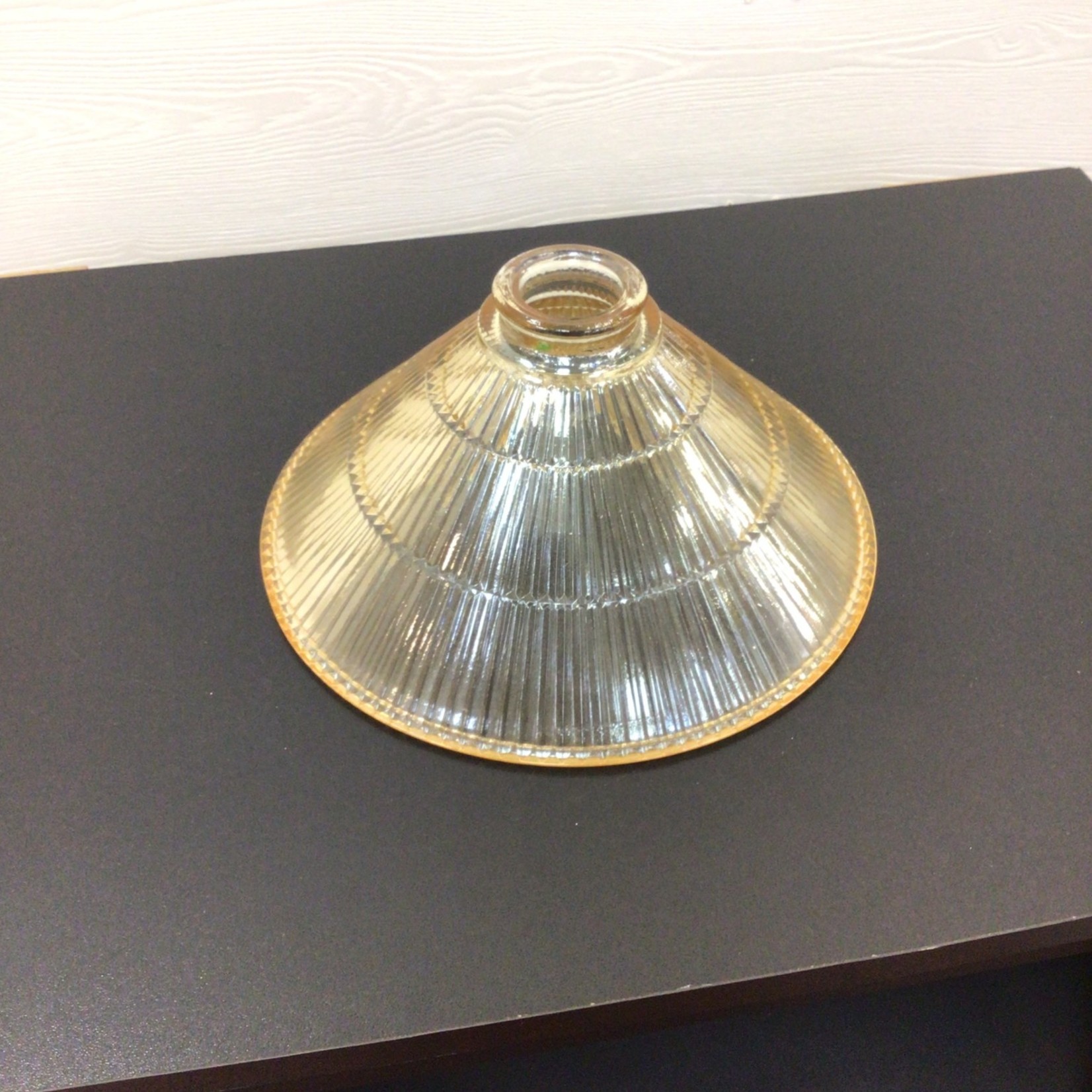 Cone Shaped Light Shade With Golden Tint