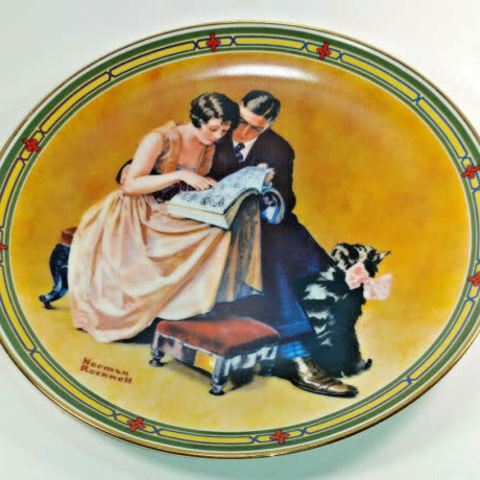 Norman Rockwell Plate A Couple's Commitment #17376G
