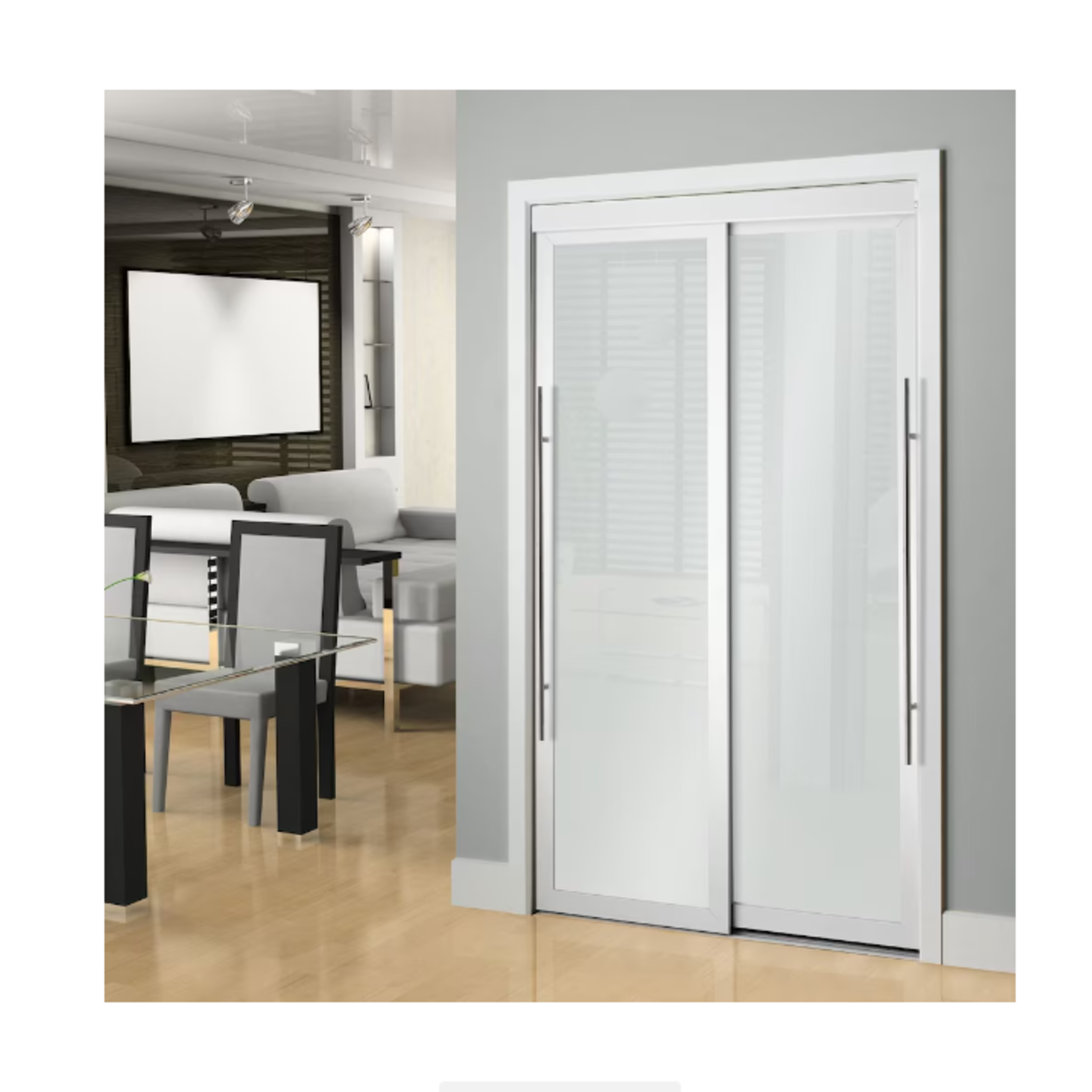 Frosted Sliding Door 72"