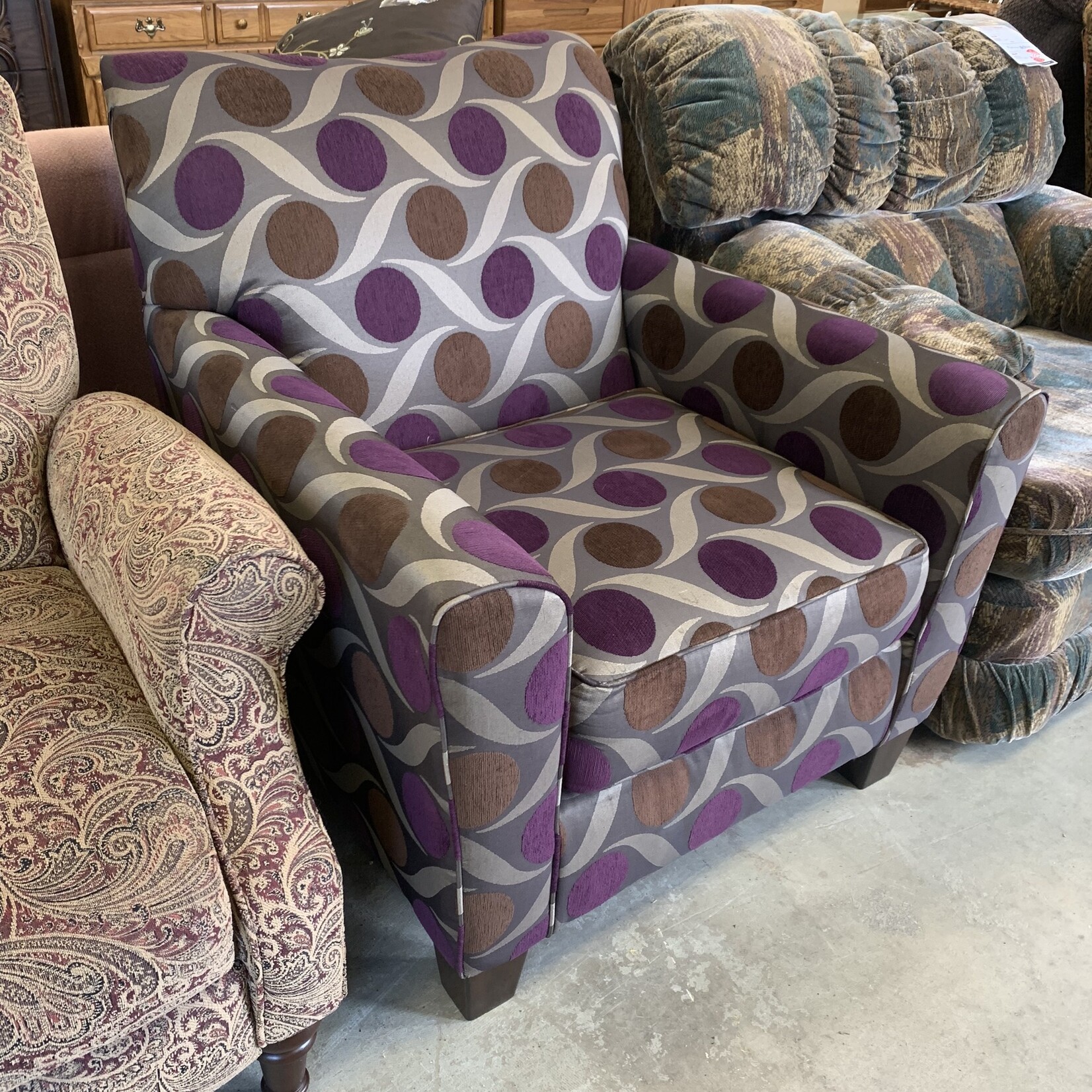 Purple Spotted Armchair