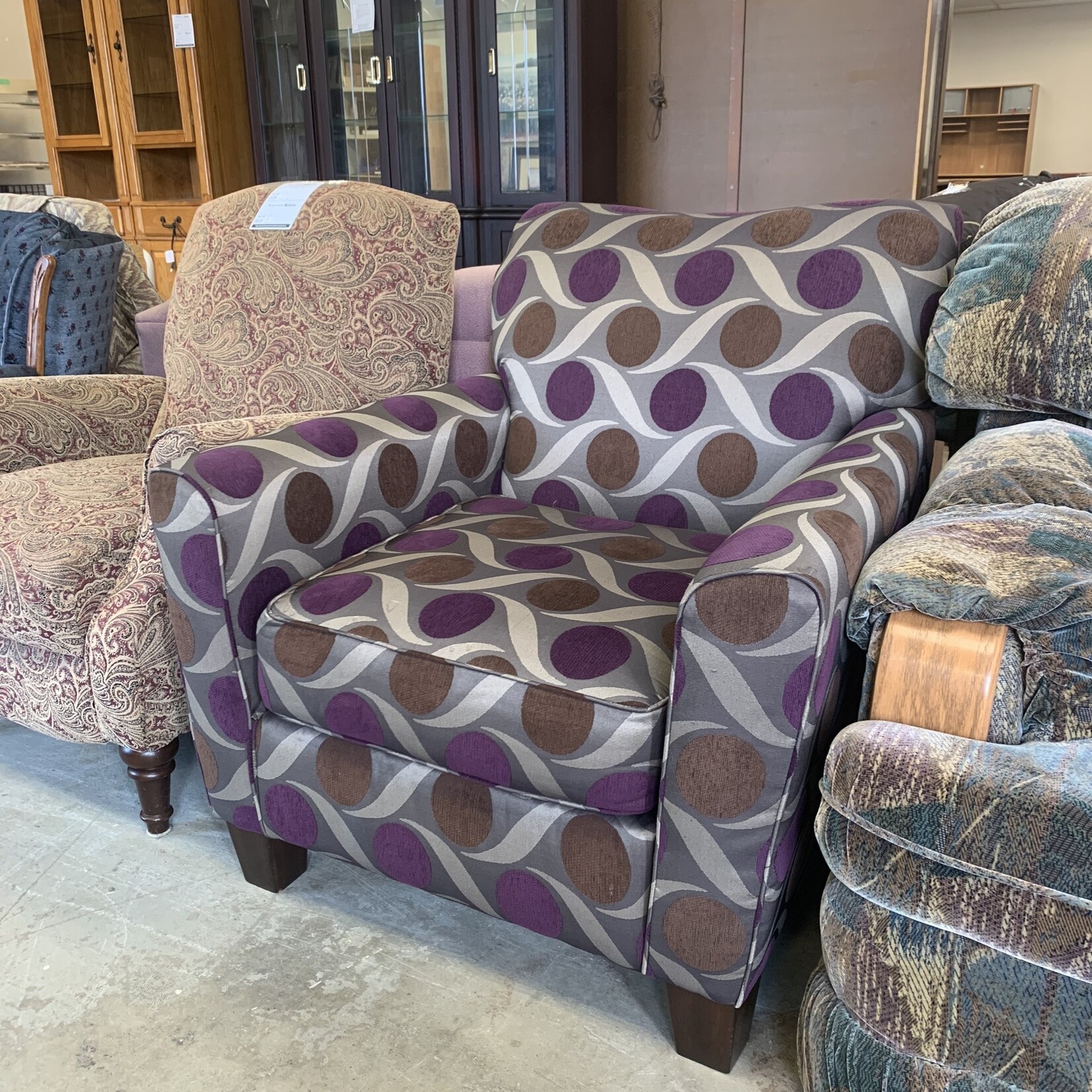 Purple Spotted Armchair