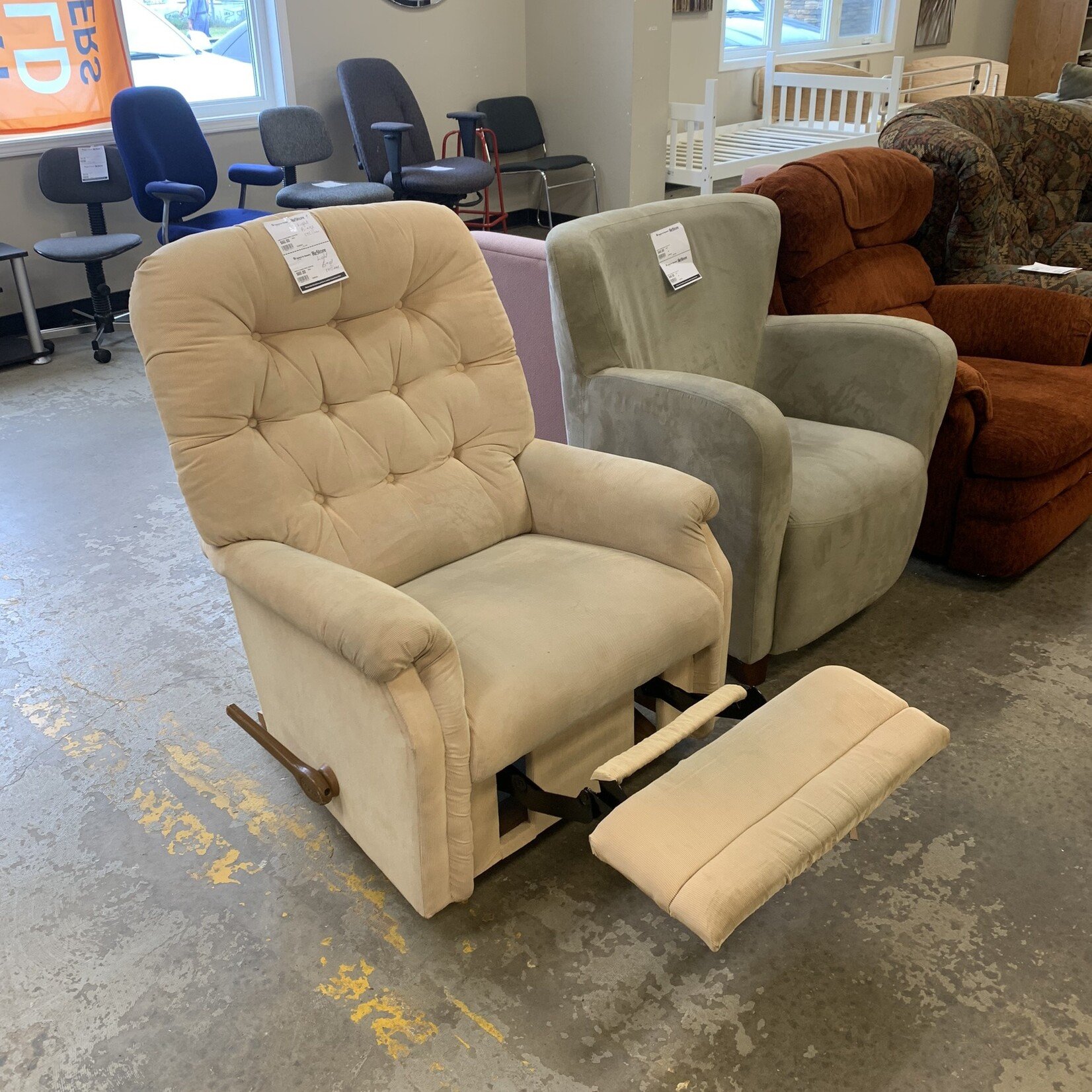 Light Beige Recliner