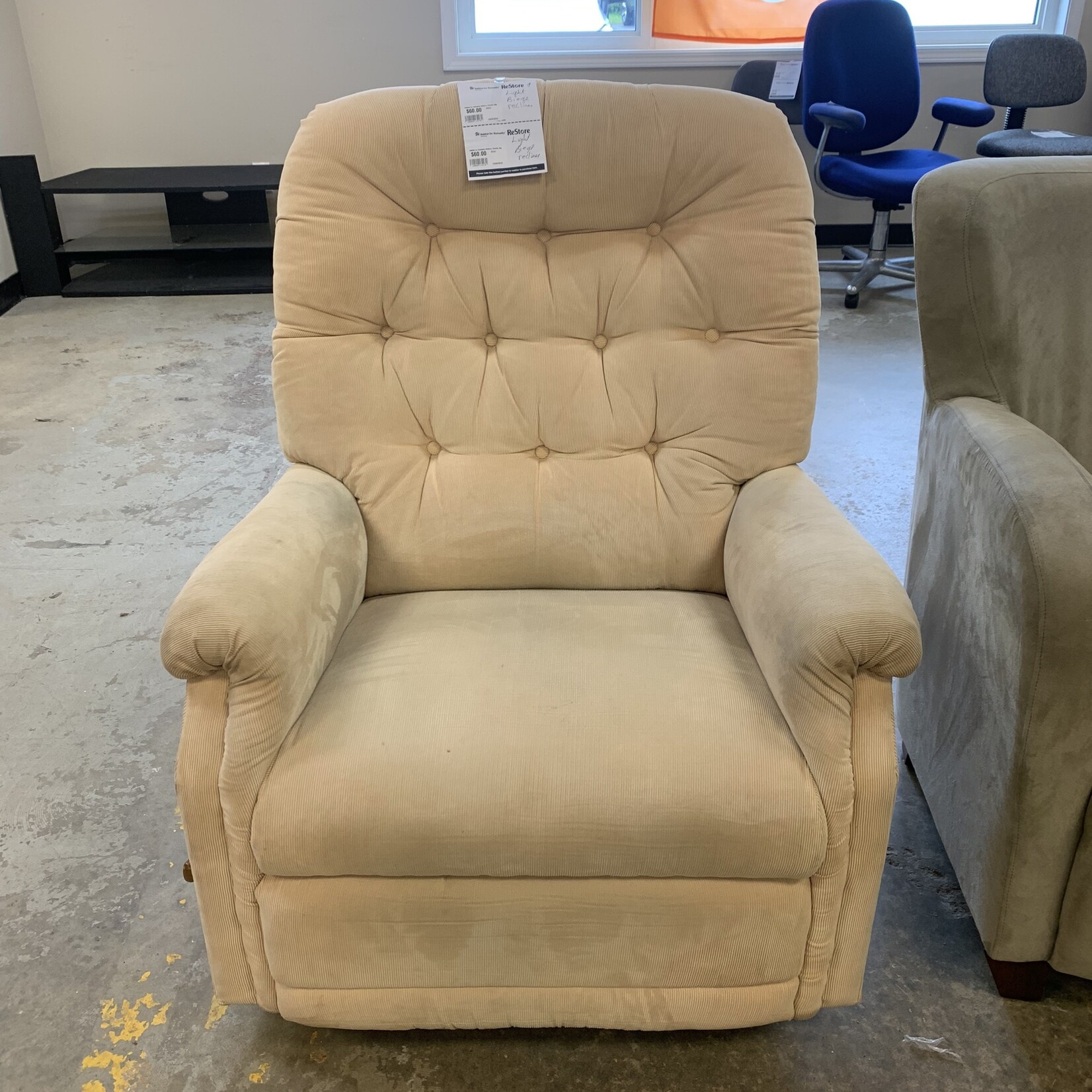 Light Beige Recliner