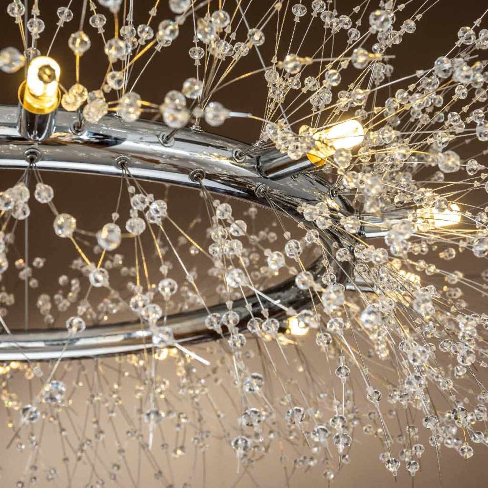 Chrome Crystal Firework Chandelier