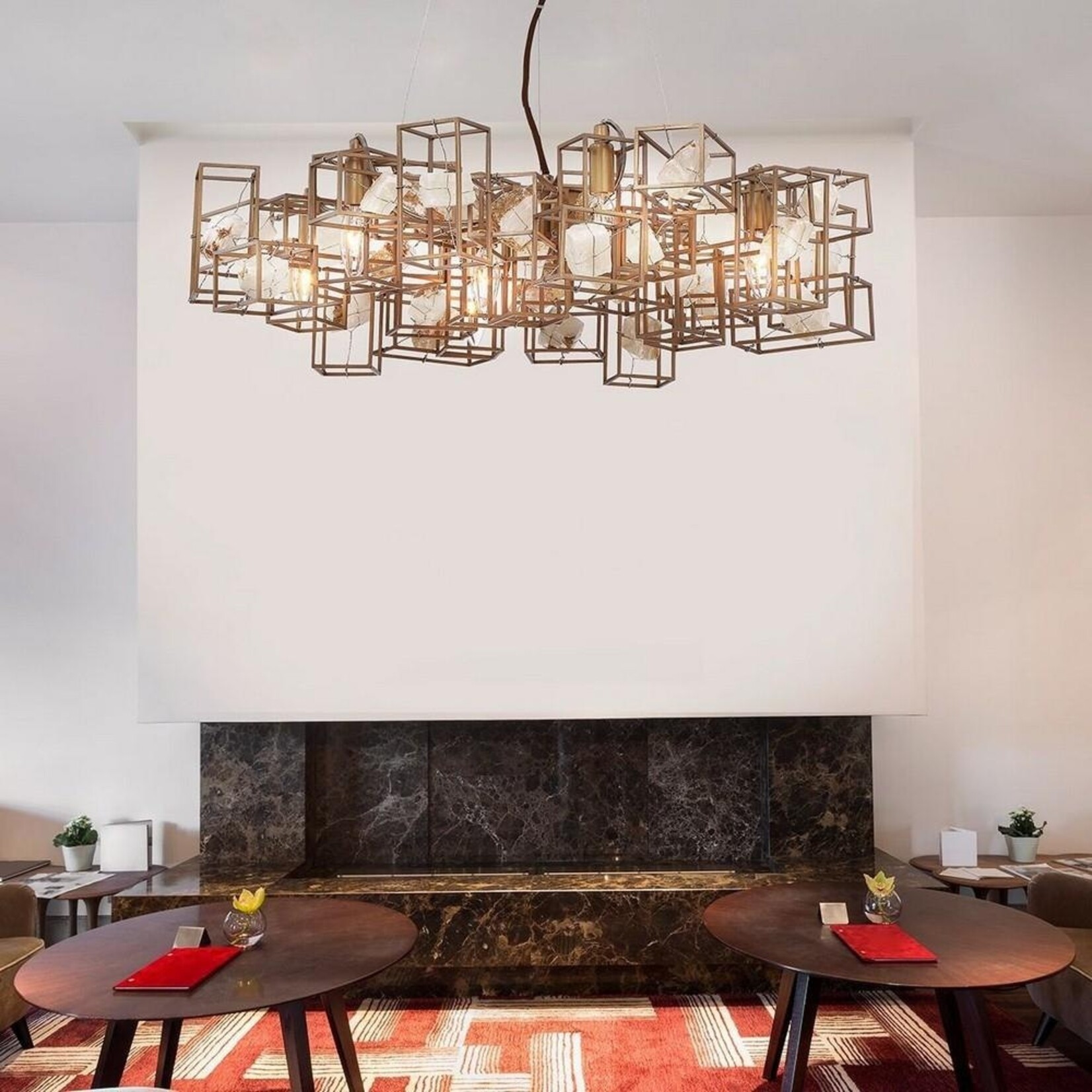 Gold Stone Chandelier