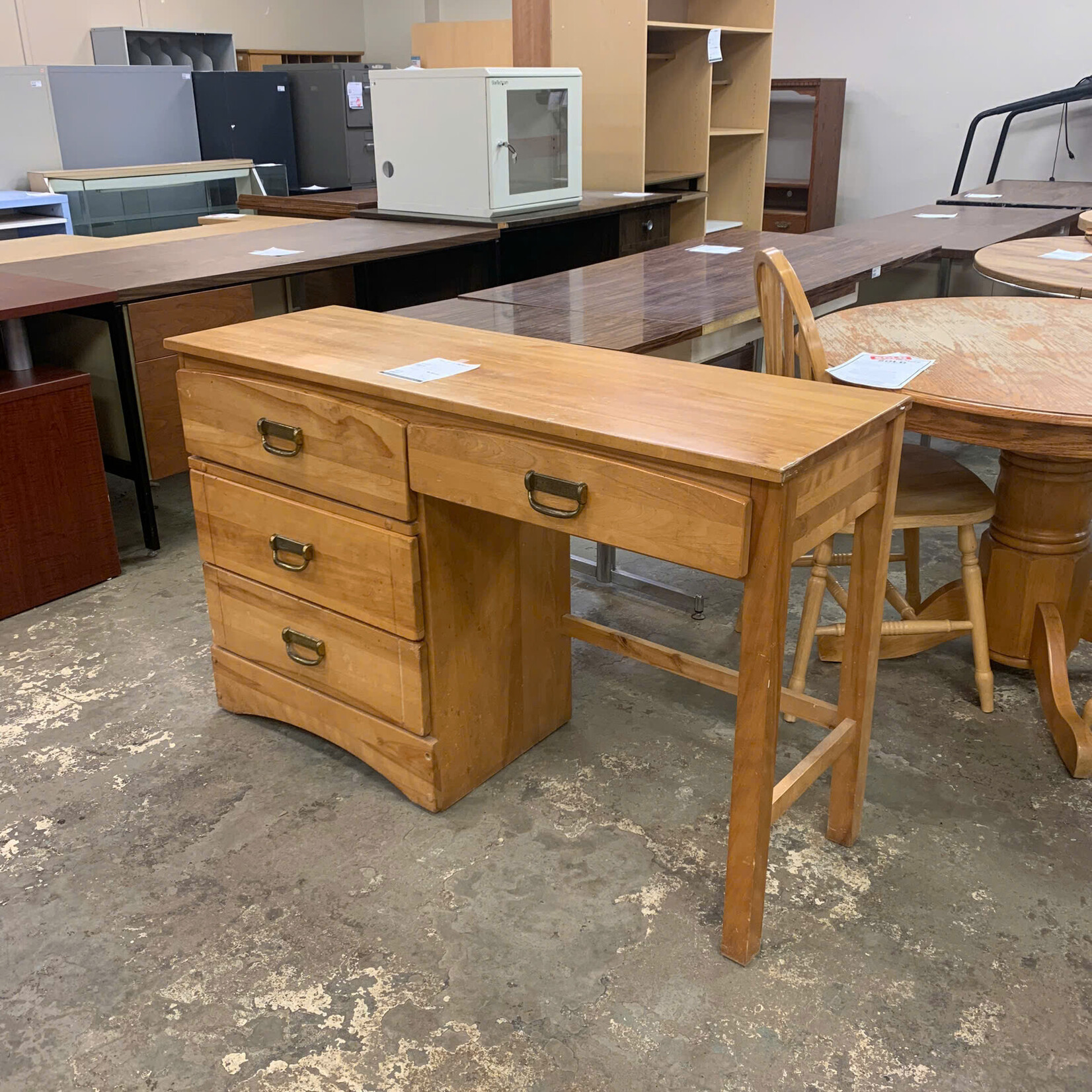 4-Drawer Wooden Desk