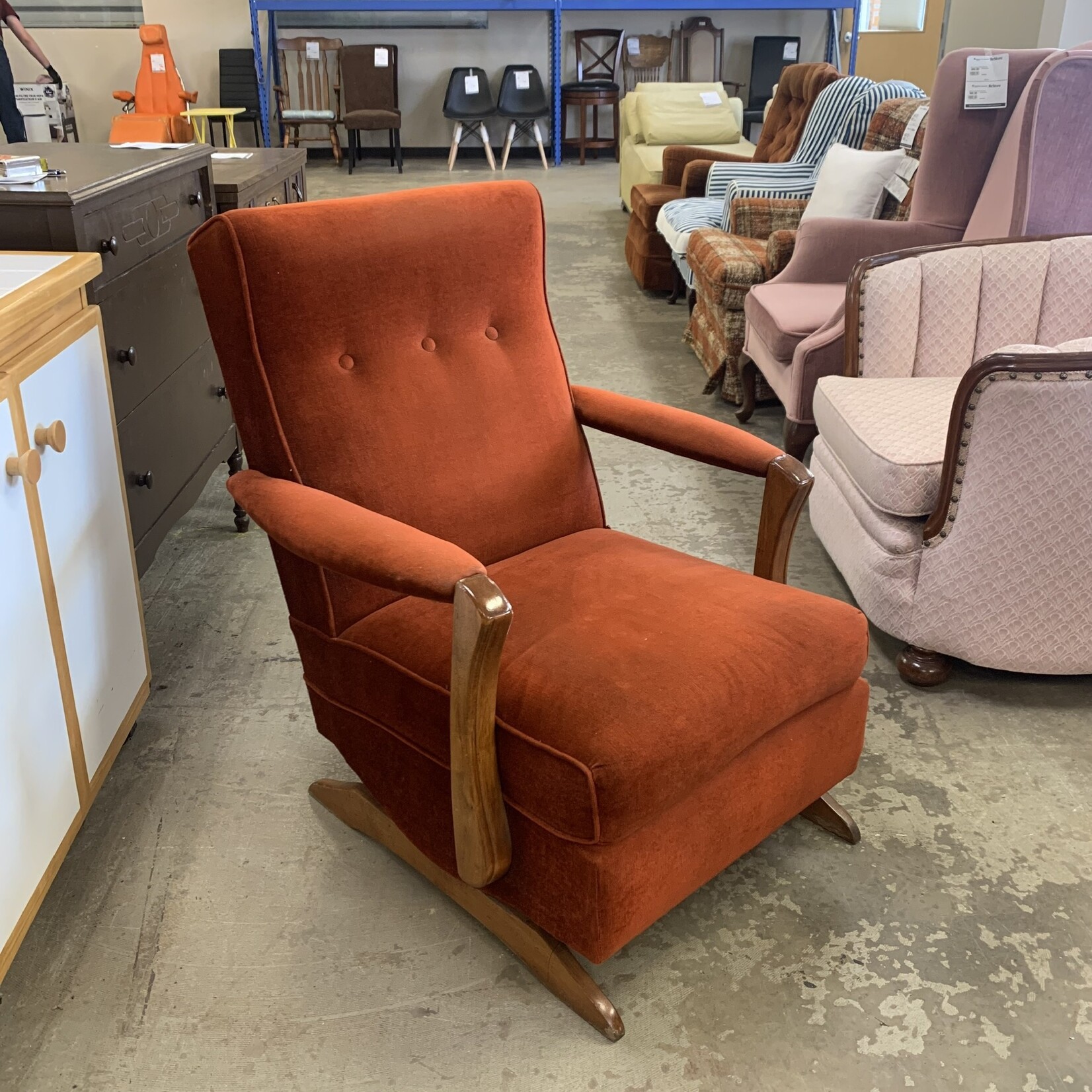 Orange Rocking Chair Habitat for Humanity ReStore Thunder Bay