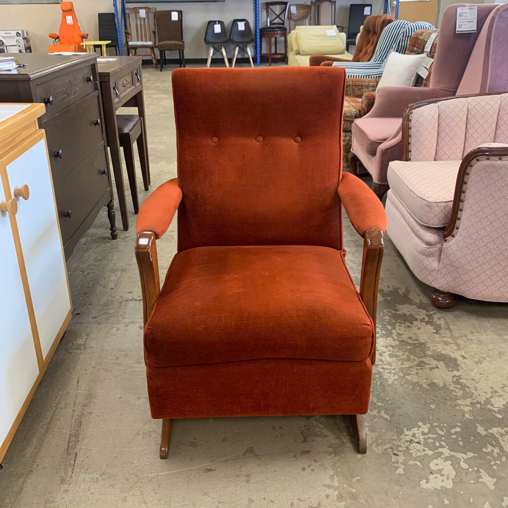 Orange Rocking Chair Habitat for Humanity ReStore Thunder Bay