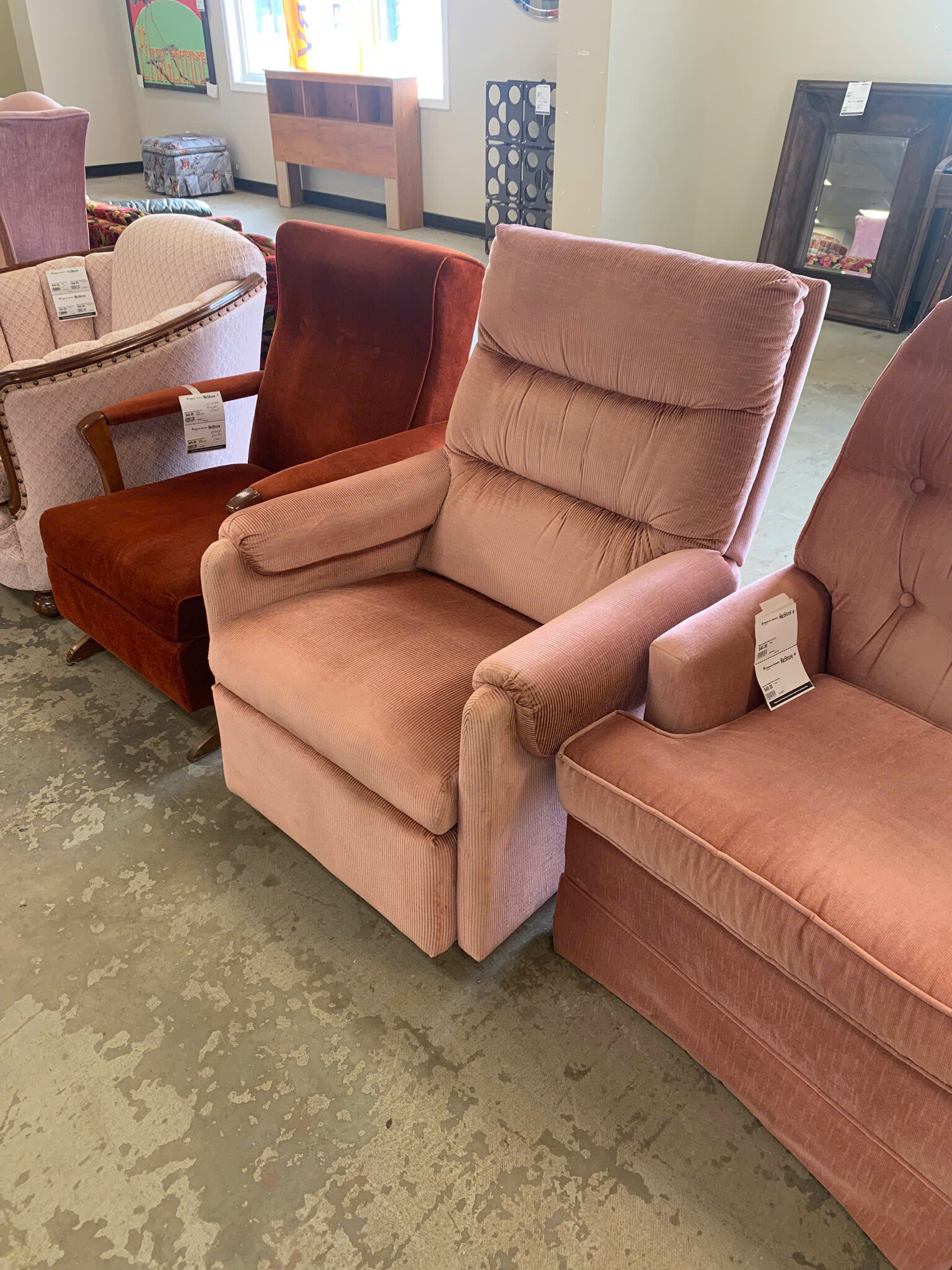 Pink Recliner Chair Habitat for Humanity ReStore Thunder Bay