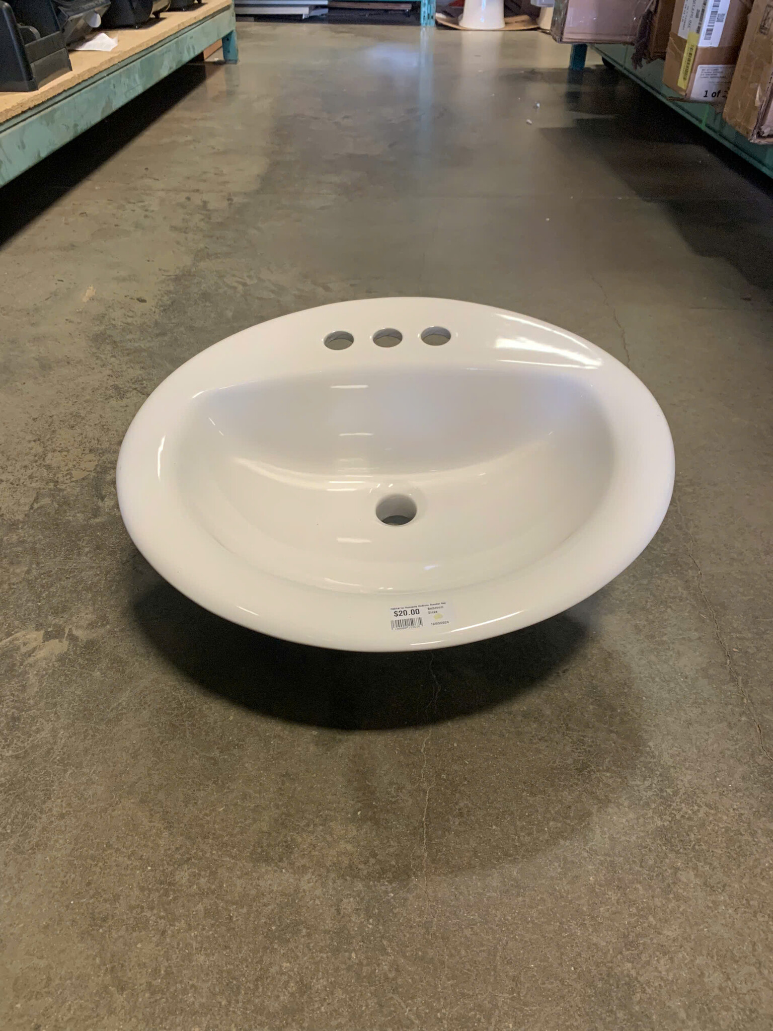 Small Ceramic Bathroom Sink Habitat for Humanity ReStore Thunder Bay