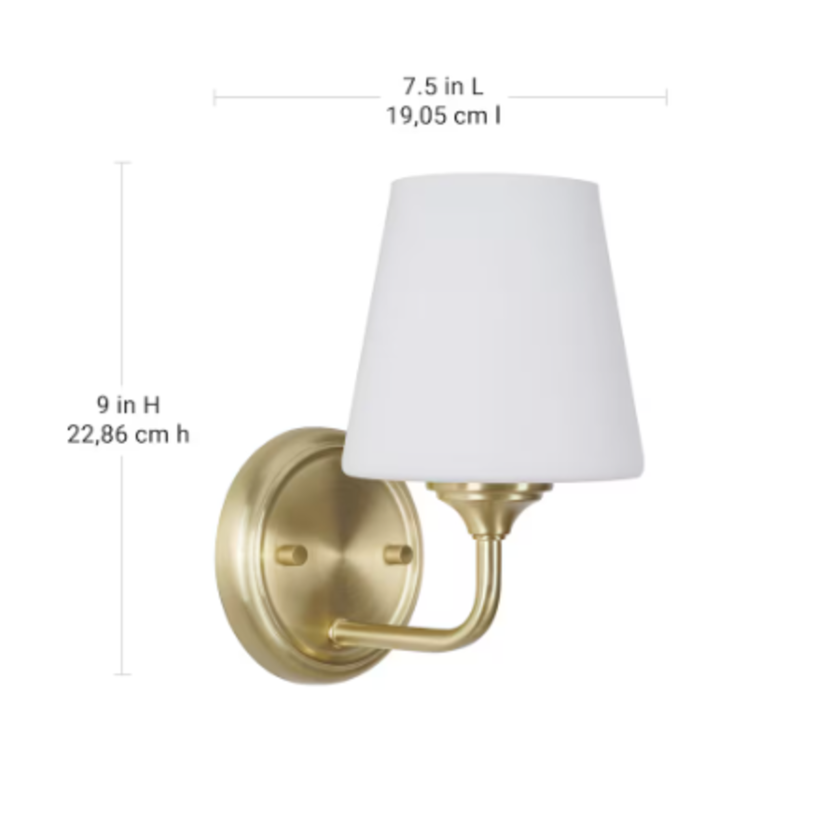 Gold 1-Light Vanity Fixture