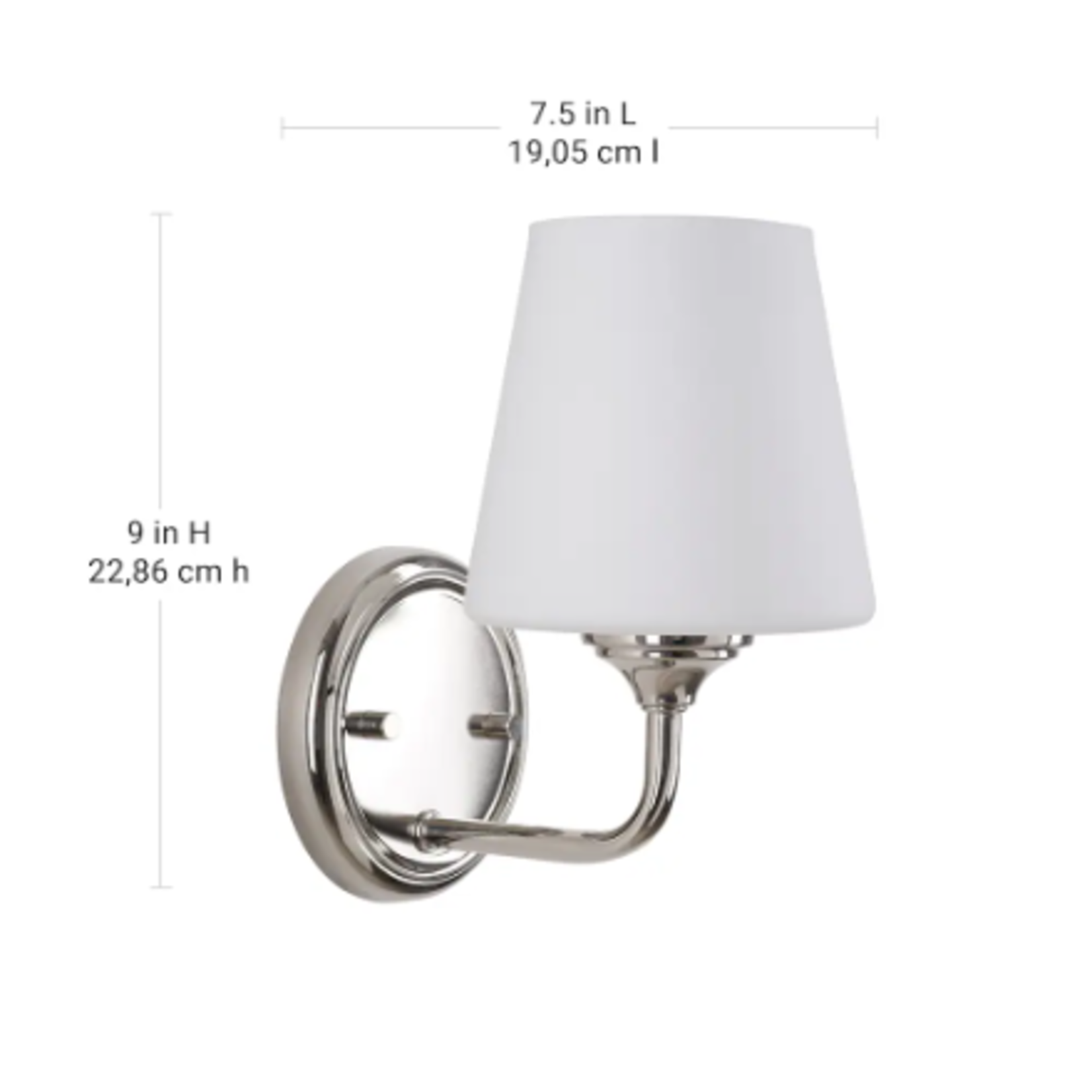 Nickel 1-Light Vanity Fixture