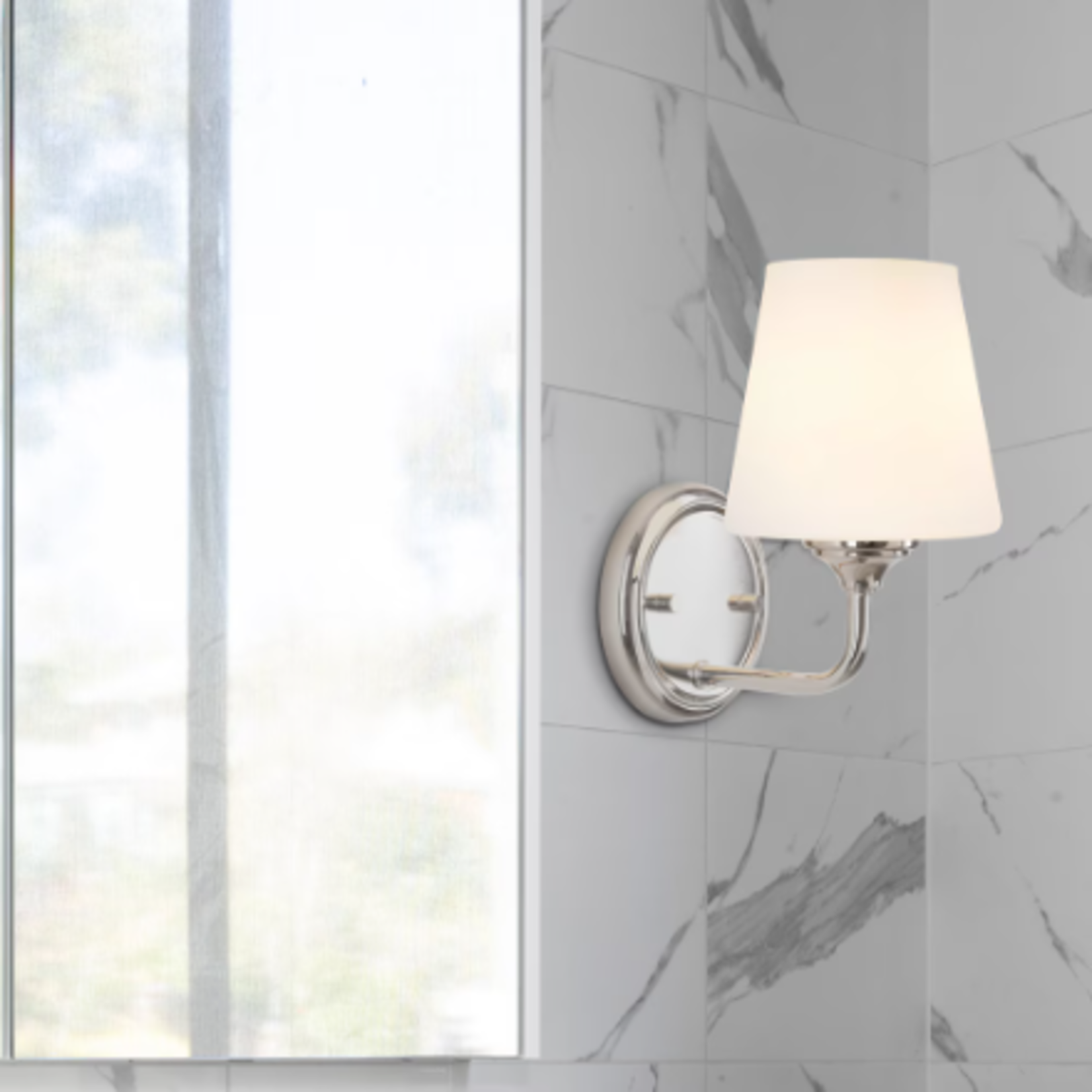 Nickel 1-Light Vanity Fixture